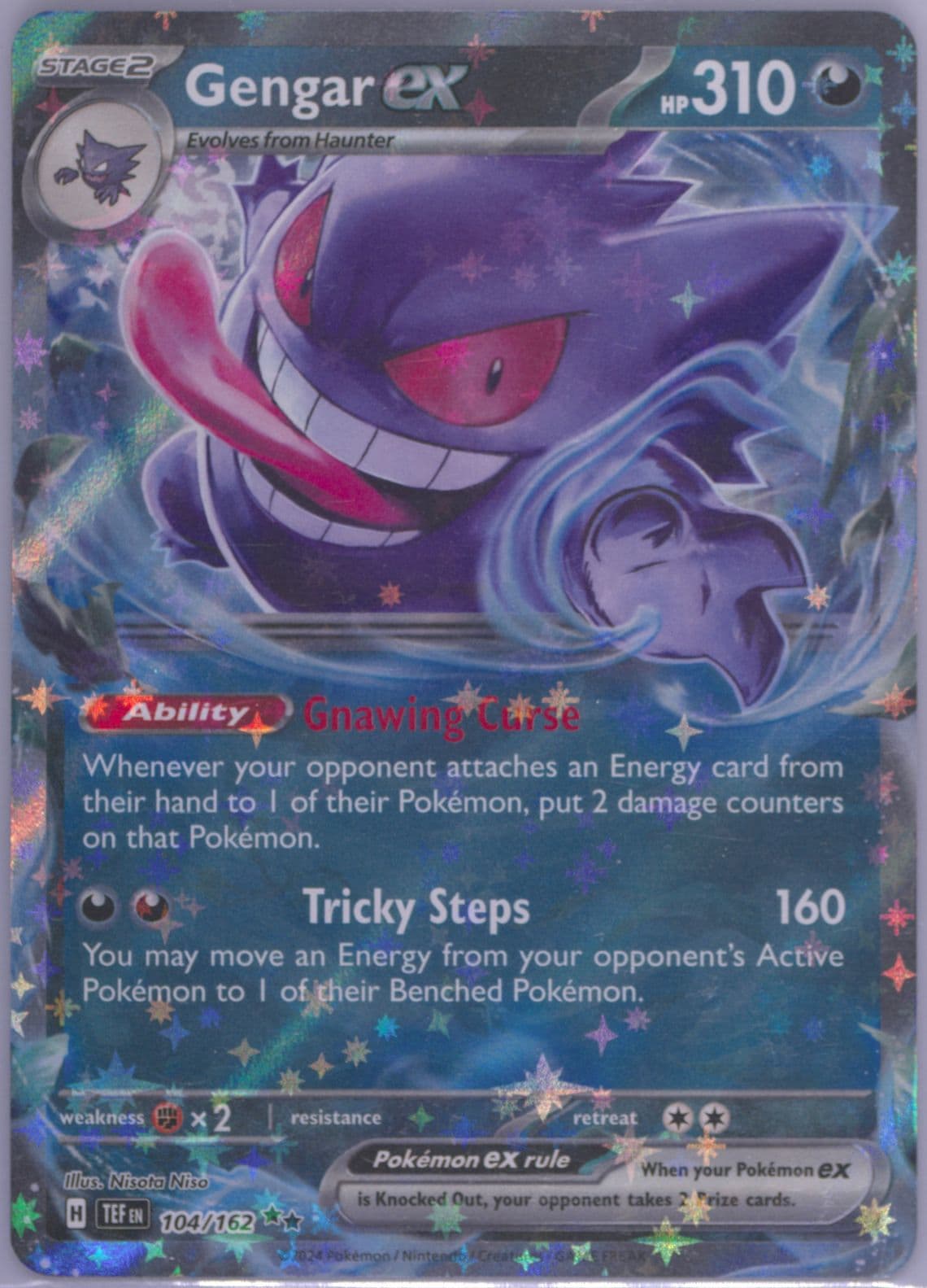 Gengar EX (104) 2024 Pokemon Tef EN-Temporal Forces