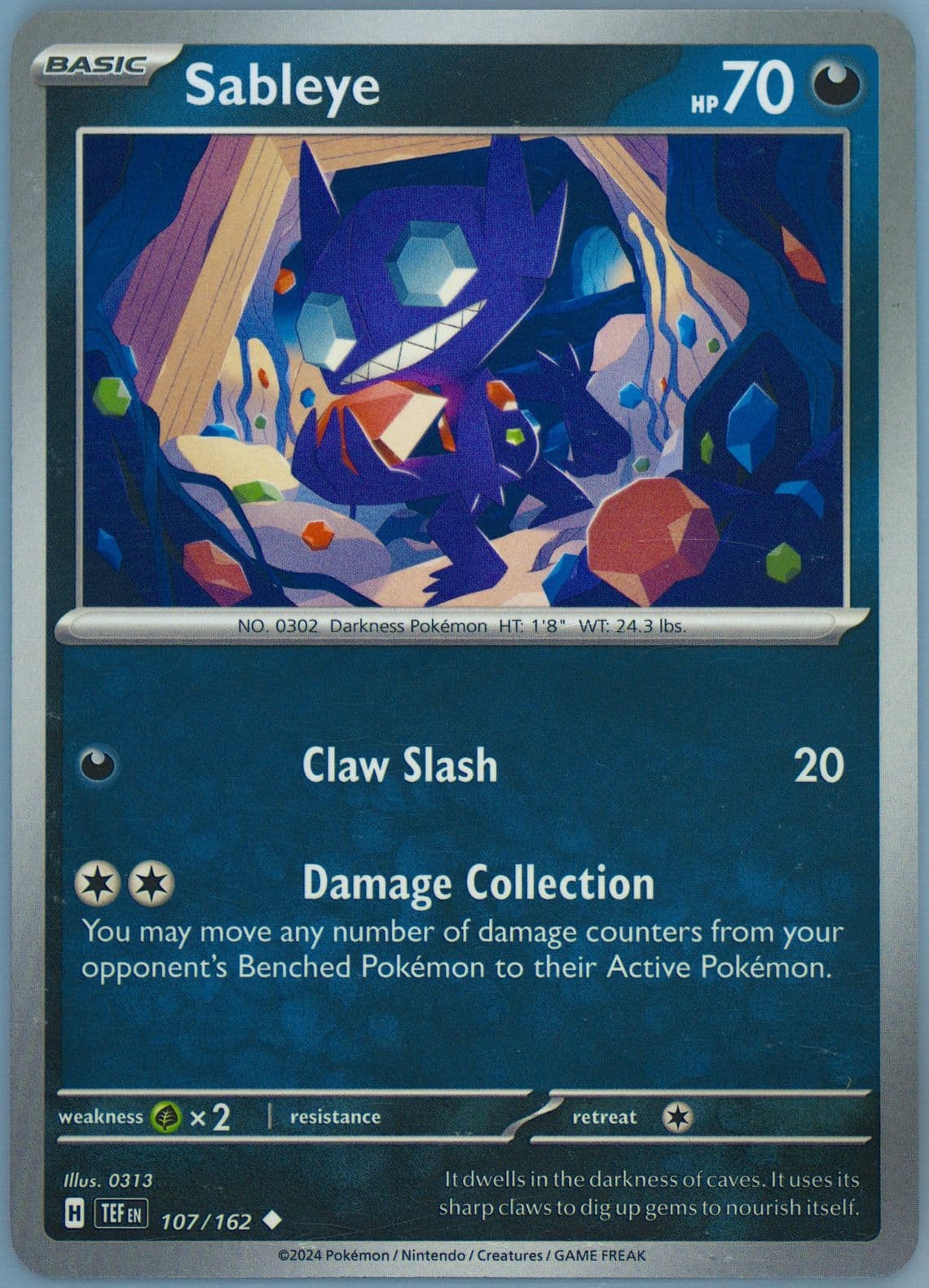 Sableye (107) 2024 Pokemon Tef EN-Temporal Forces