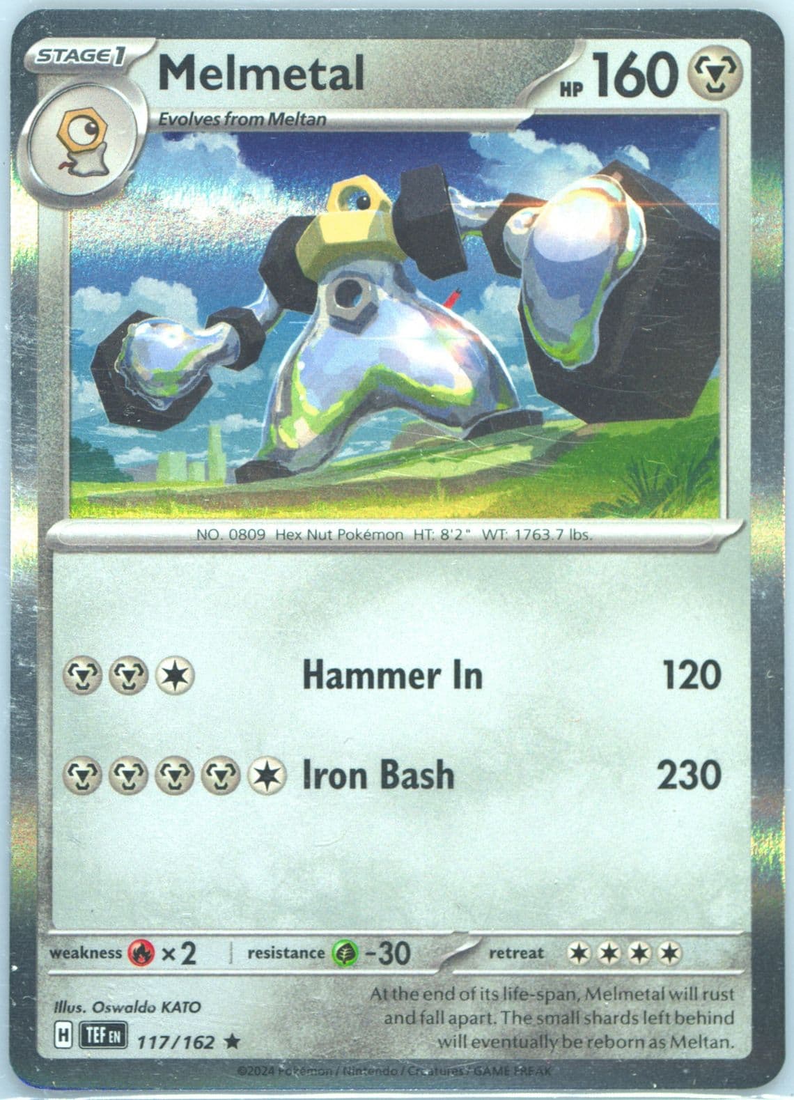 Melmetal (117) 2024 Pokemon Tef EN-Temporal Forces