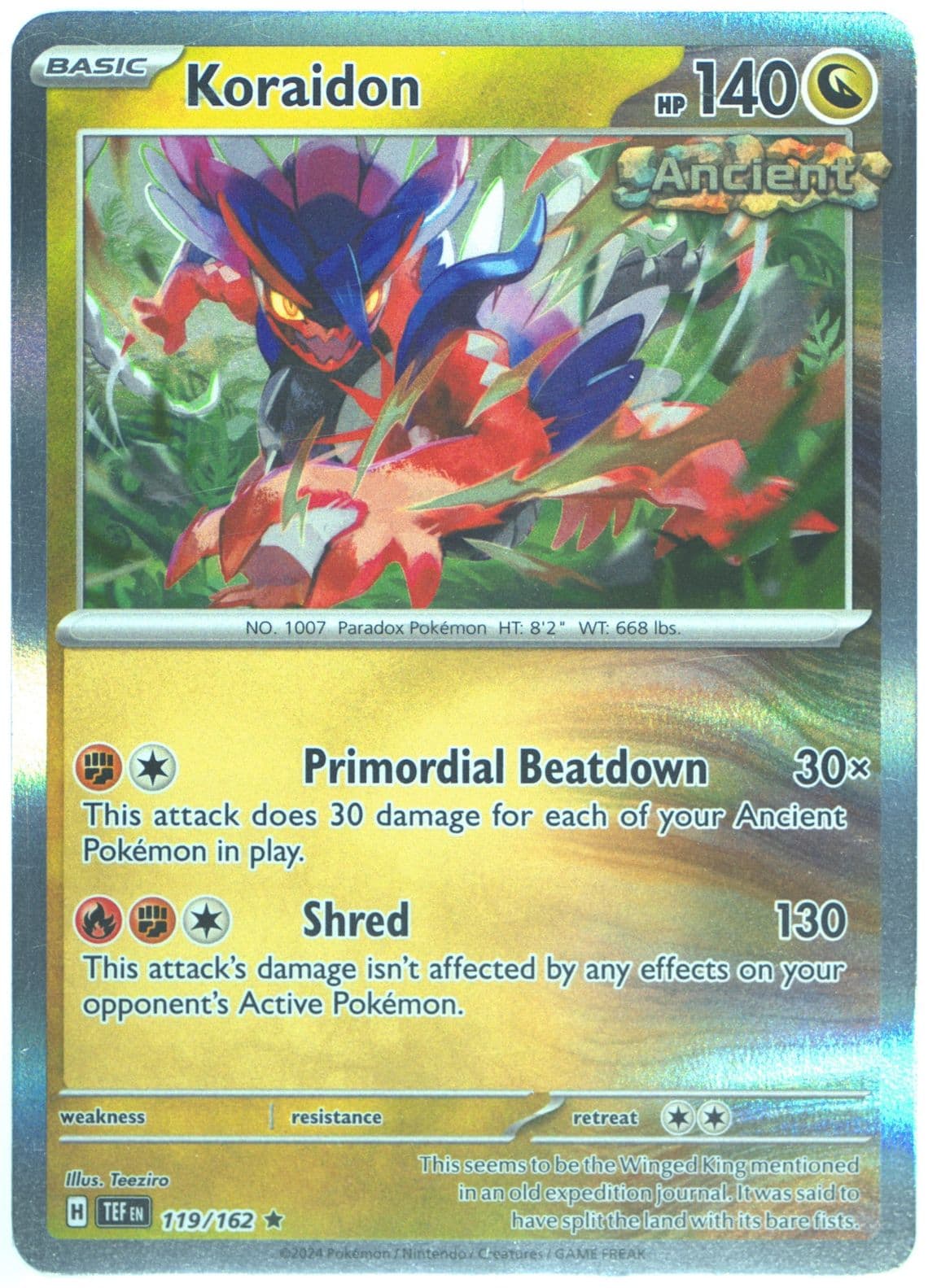 Koraidon (119) 2024 Pokemon Tef EN-Temporal Forces