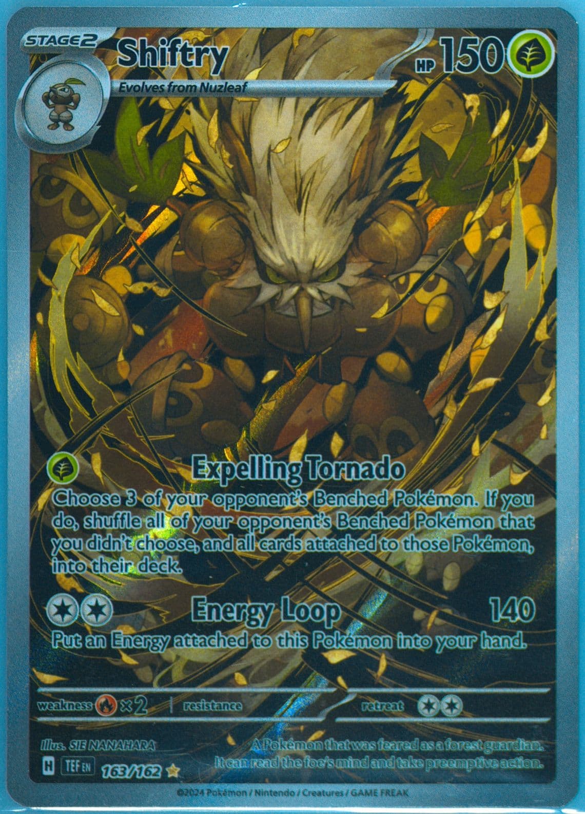 Shiftry Illustration Rare (163) 2024 Pokemon Tef EN-Temporal Forces