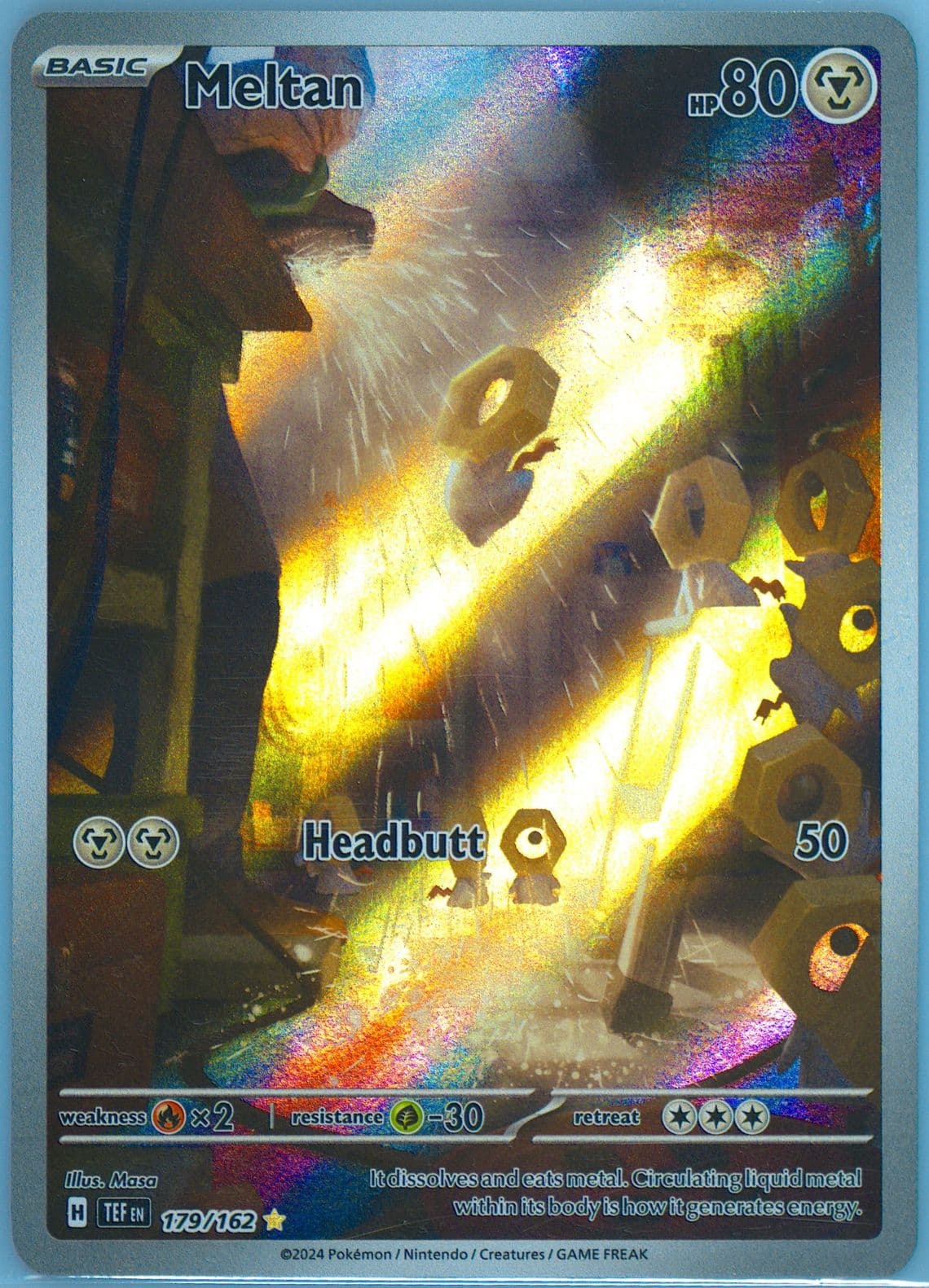 Meltan Illustration Rare (179) 2024 Pokemon Tef EN-Temporal Forces