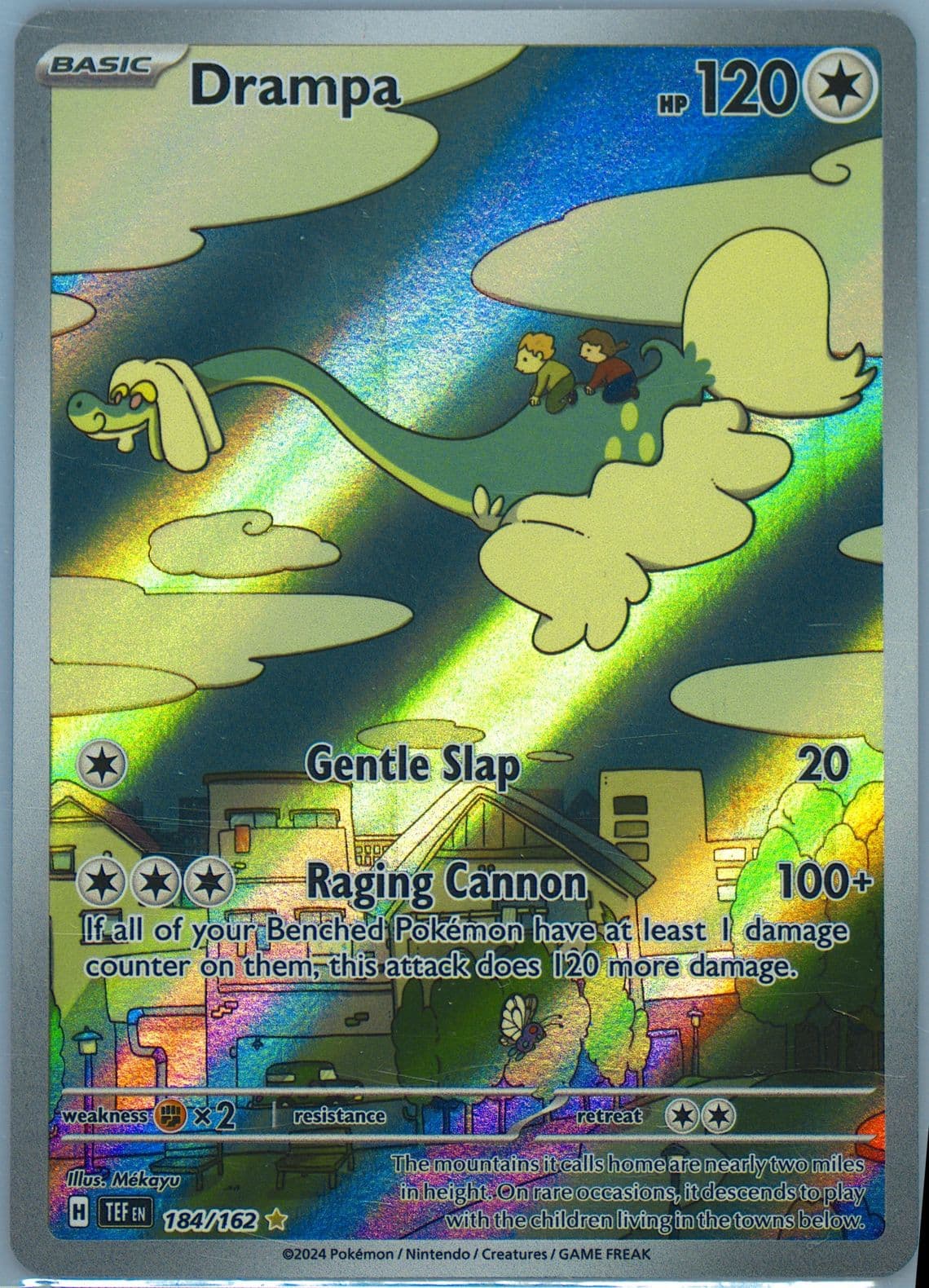 Drampa Illustration Rare (184) 2024 Pokemon Tef EN-Temporal Forces