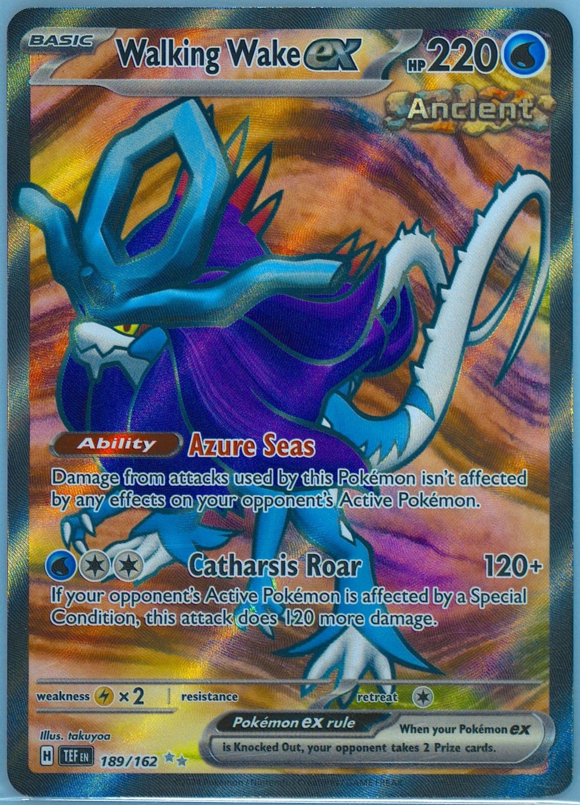 Walking Wake EX Ultra Rare (189) 2024 Pokemon Tef EN-Temporal Forces