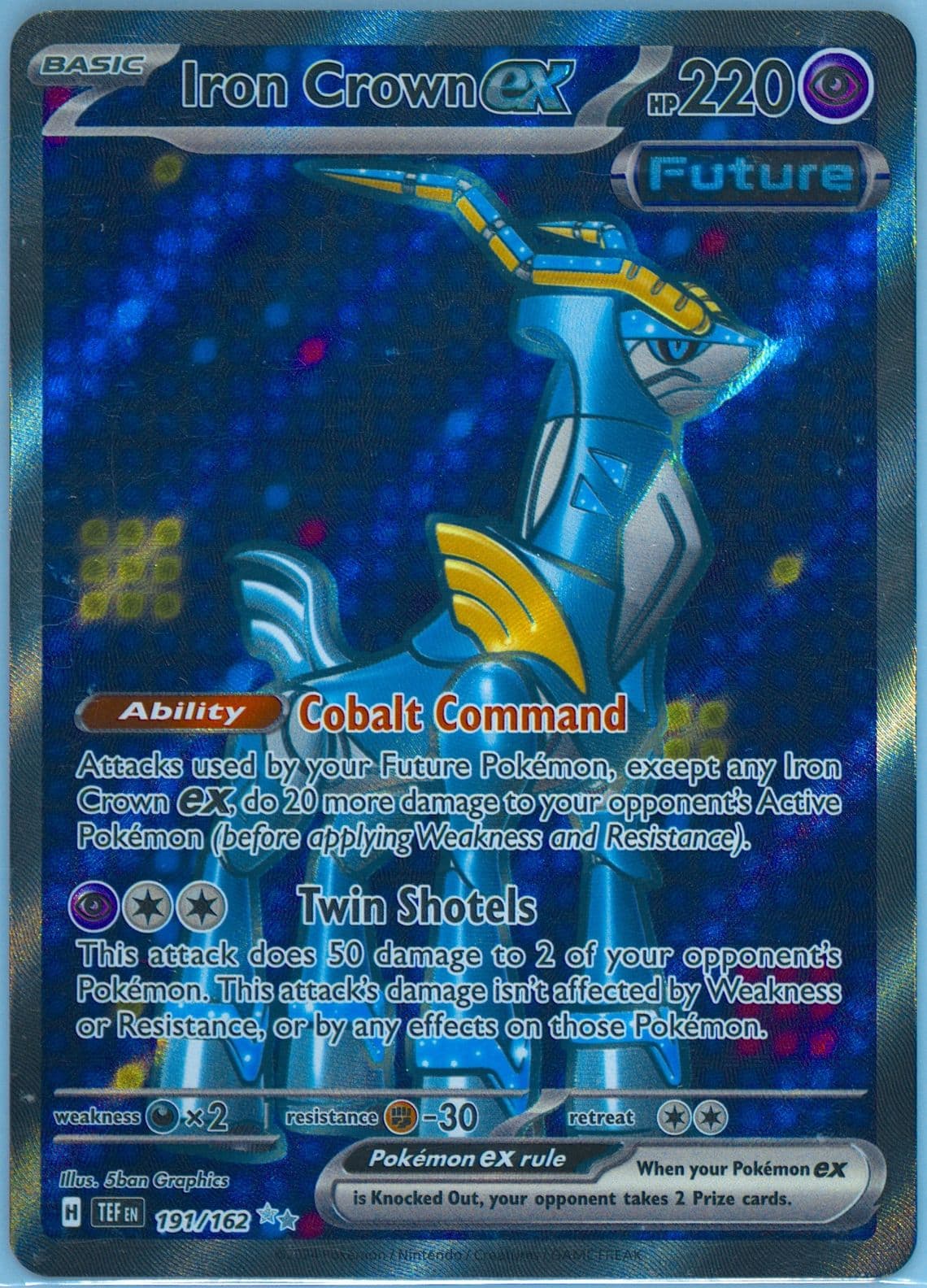 Iron Crown EX Ultra Rare (191) 2024 Pokemon Tef EN-Temporal Forces