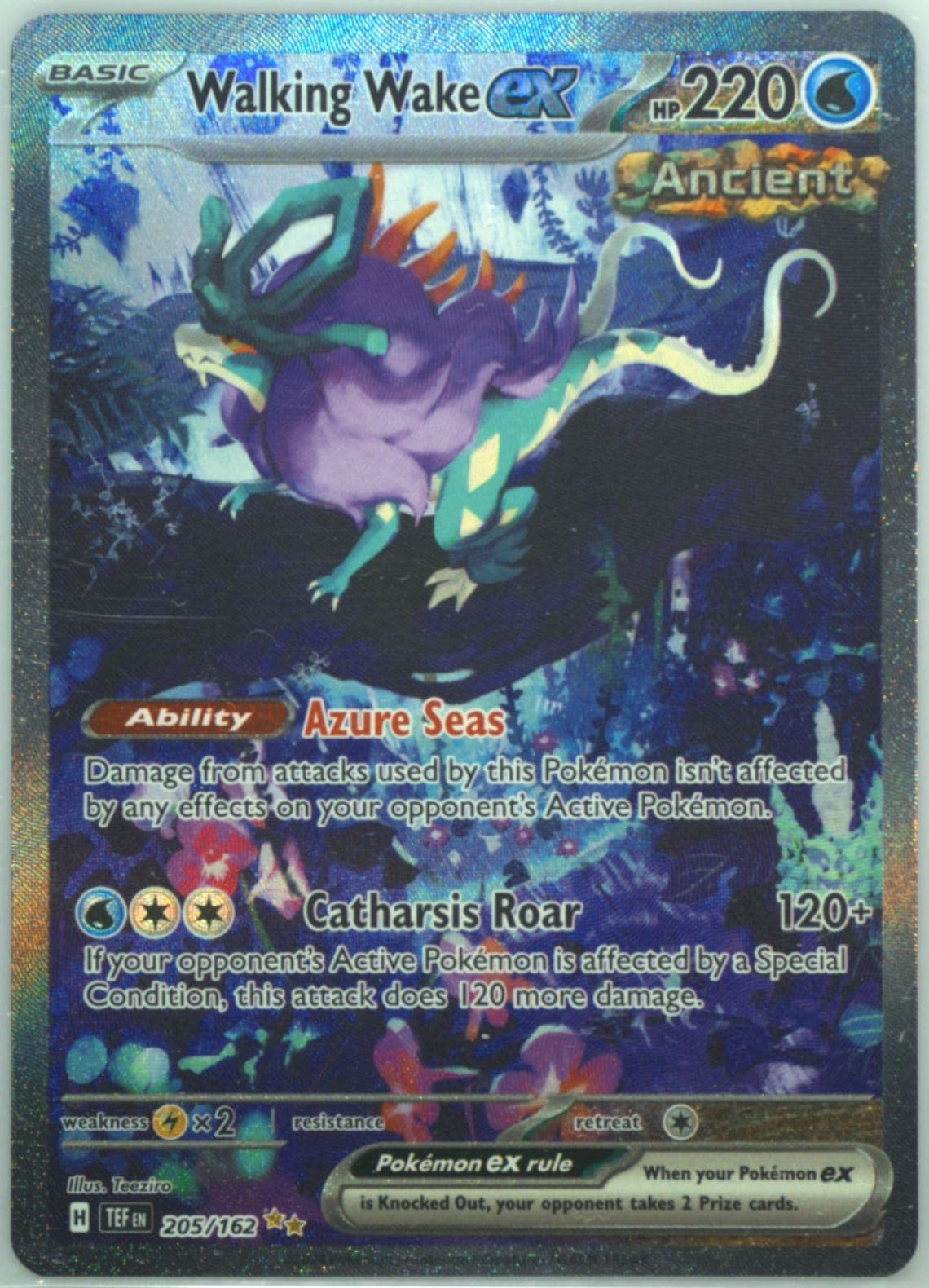 Walking Wake EX Special Illustration Rare (205) 2024 Pokemon Tef EN-Temporal Forces
