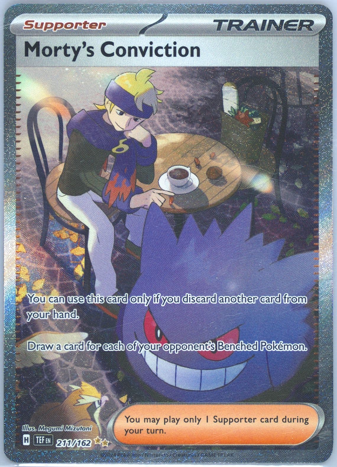 Morty's Conviction Special Illustration Rare (211) 2024 Pokemon Tef EN-Temporal Forces