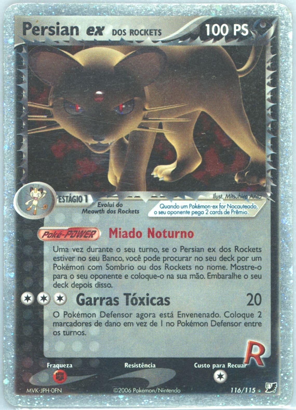 Persian EX Dos Rockets-Holo (116) 2006 Pokemon Portuguese EX Unseen Forces
