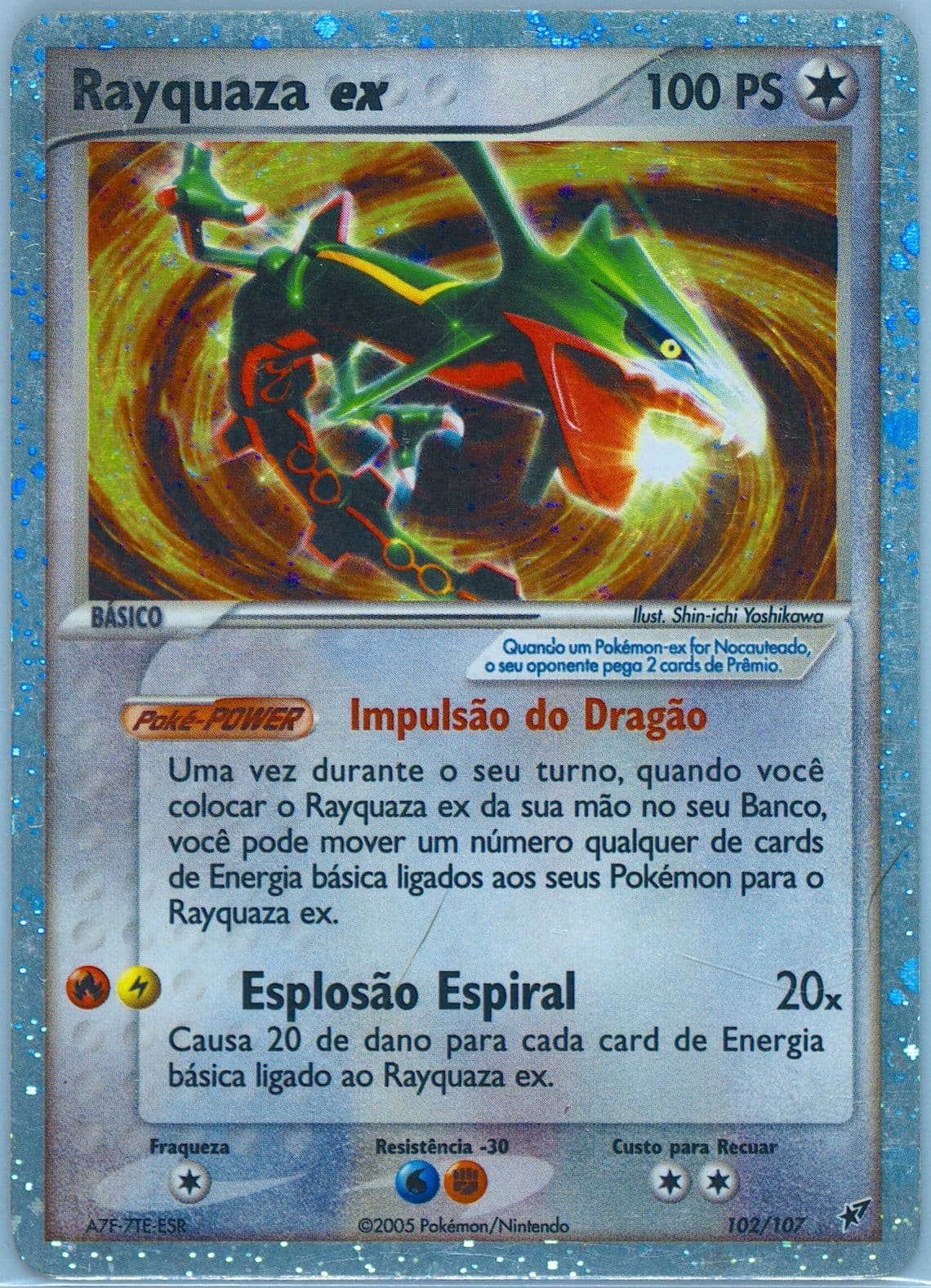 Rayquaza EX-Holo Portuguese (102) 2005 Pokemon EX Deoxys