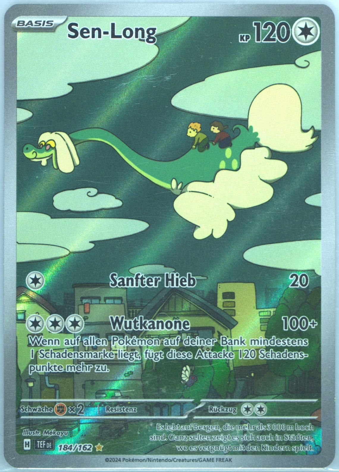 Drampa Illustration Rare (184) 2024 Pokemon German Tef de-Temporal Forces