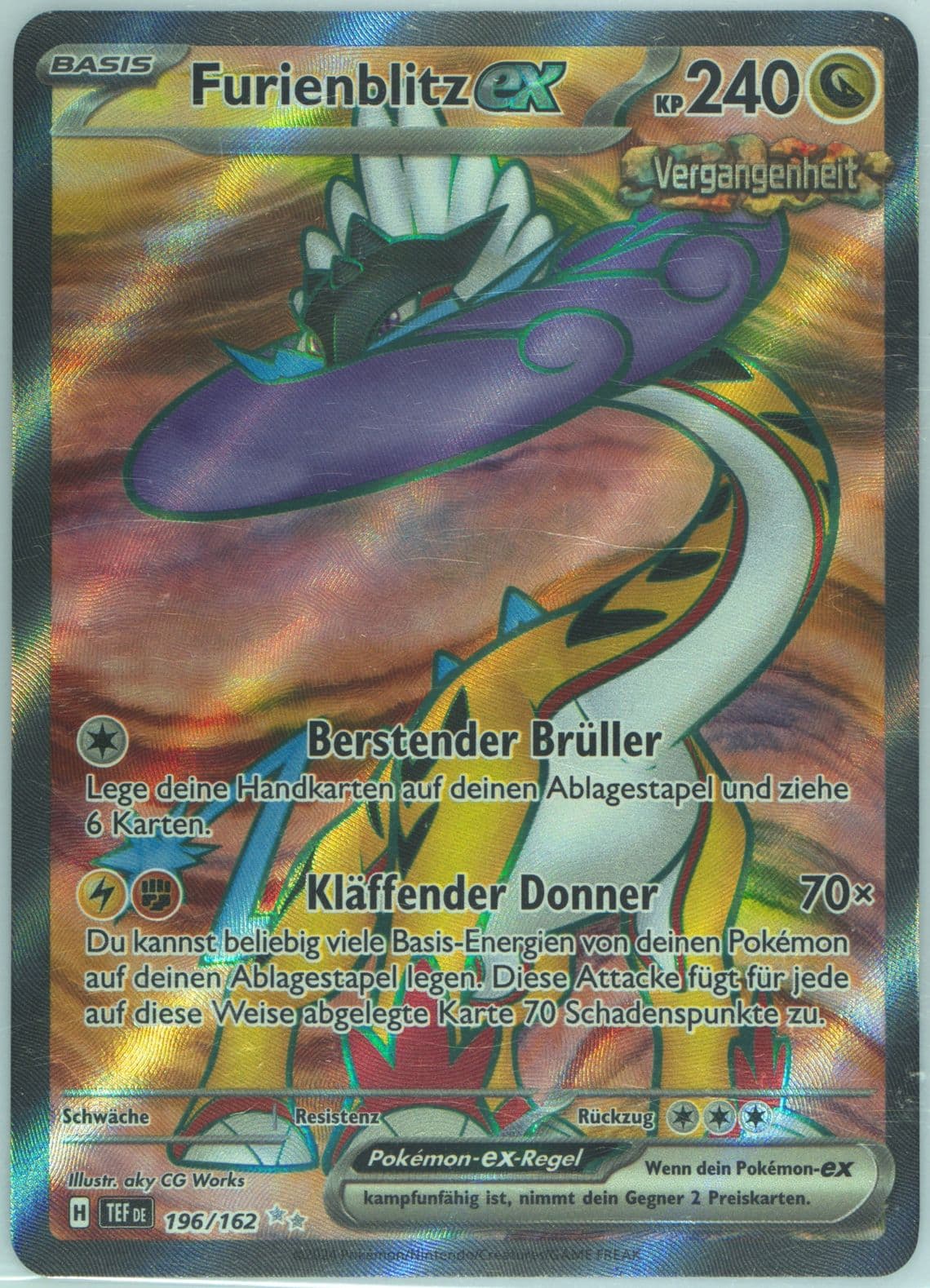 Raging Bolt EX Ultra Rare (196) 2024 Pokemon German Tef de-Temporal Forces