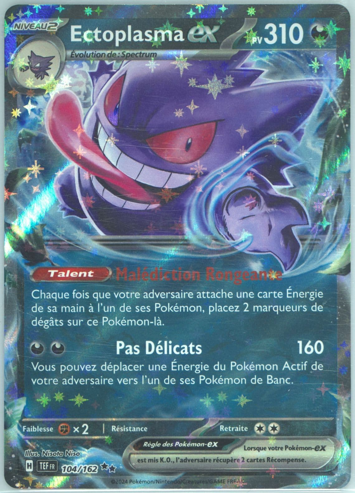 Gengar EX (104) 2024 Pokemon French Tef FR-Temporal Forces