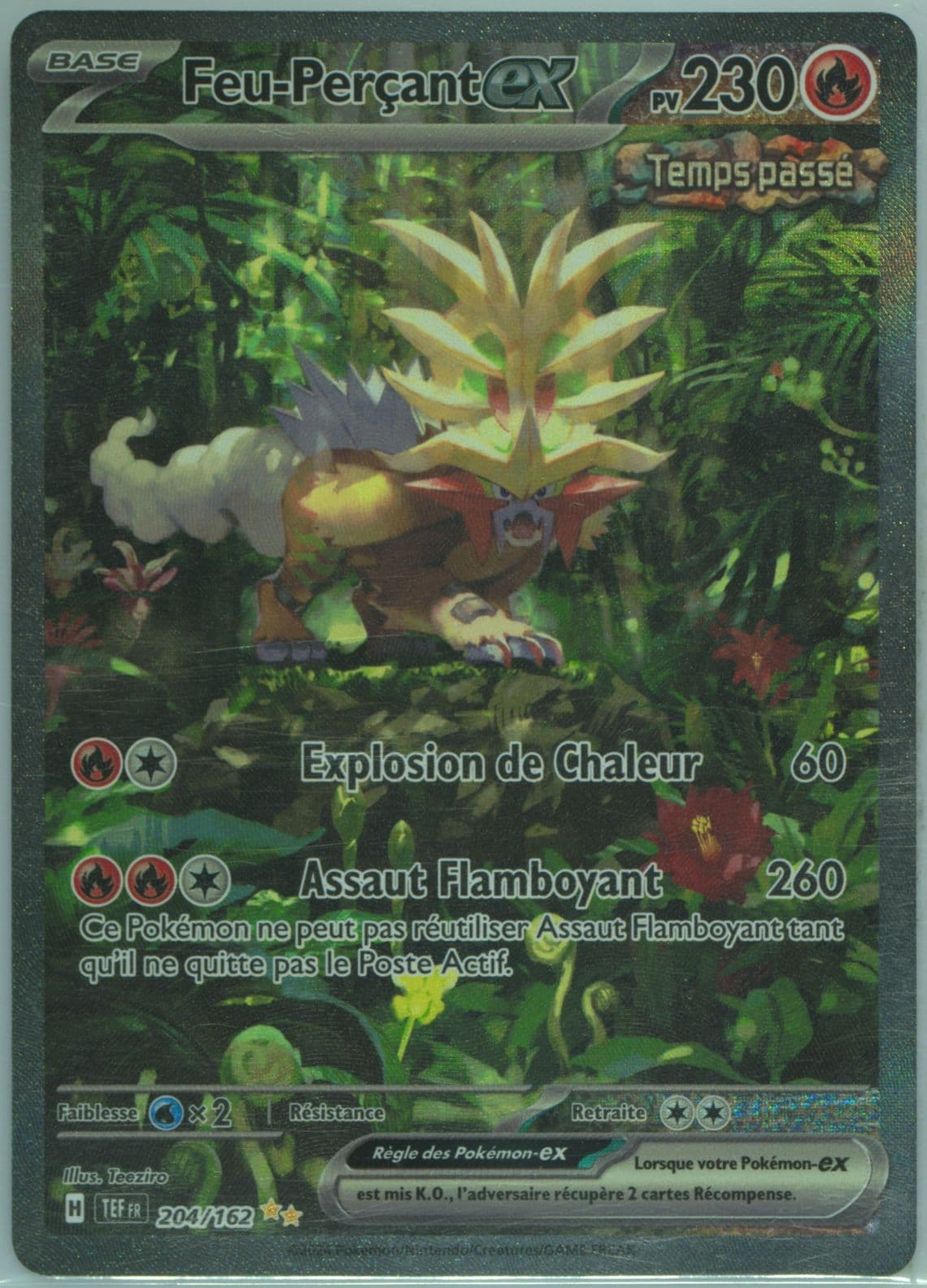 Gouging Fire EX Special Illustration Rare (204) 2024 Pokemon French Tef FR-Temporal Forces