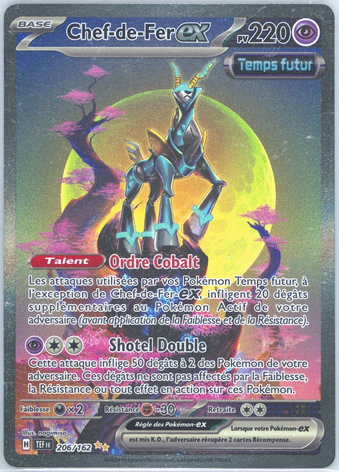 Iron Crown EX Special Illustration Rare (206) 2024 Pokemon French Tef FR-Temporal Forces