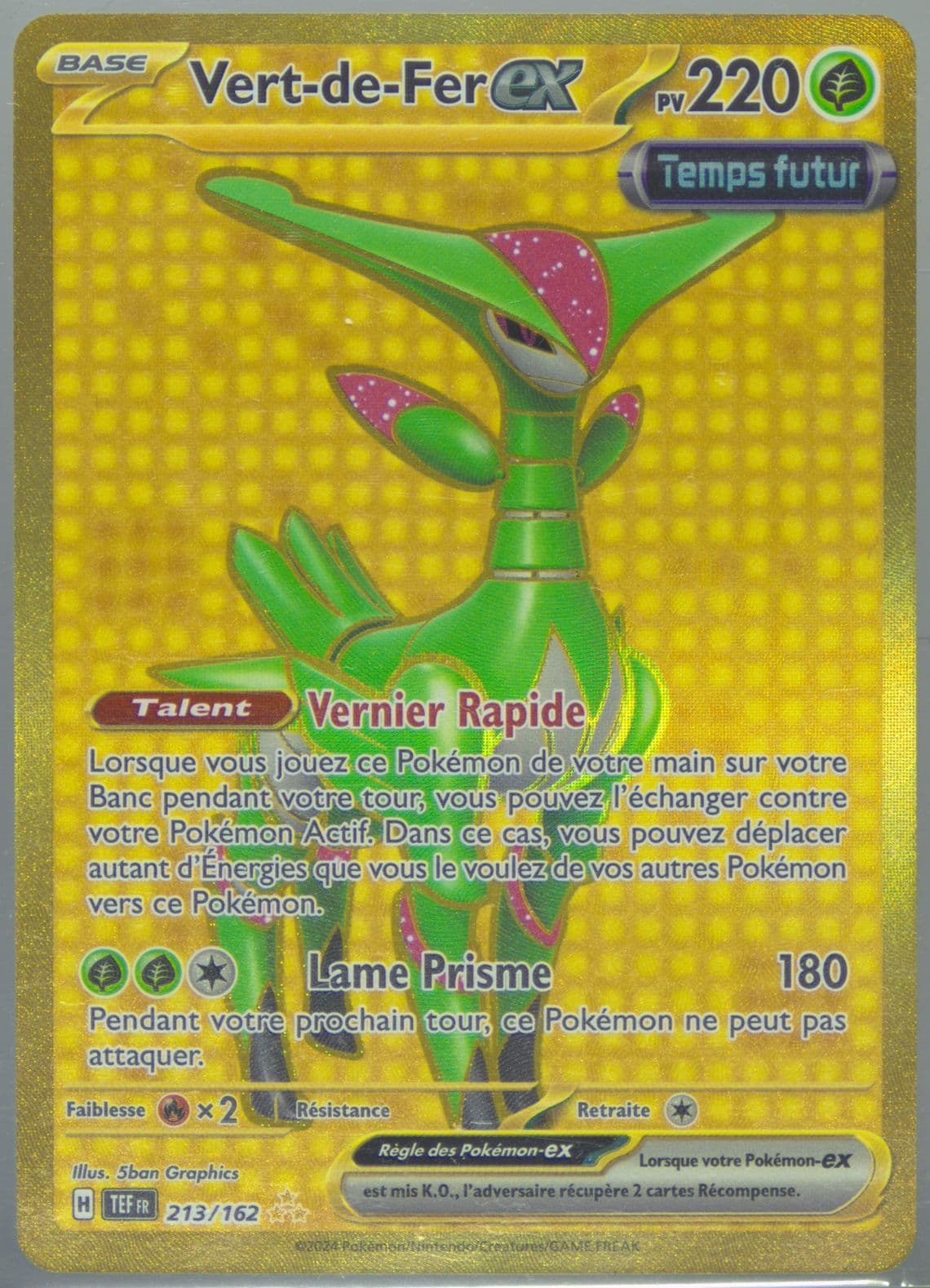 Iron Leaves EX Hyper Rare (213) 2024 Pokemon French Tef FR-Temporal Forces