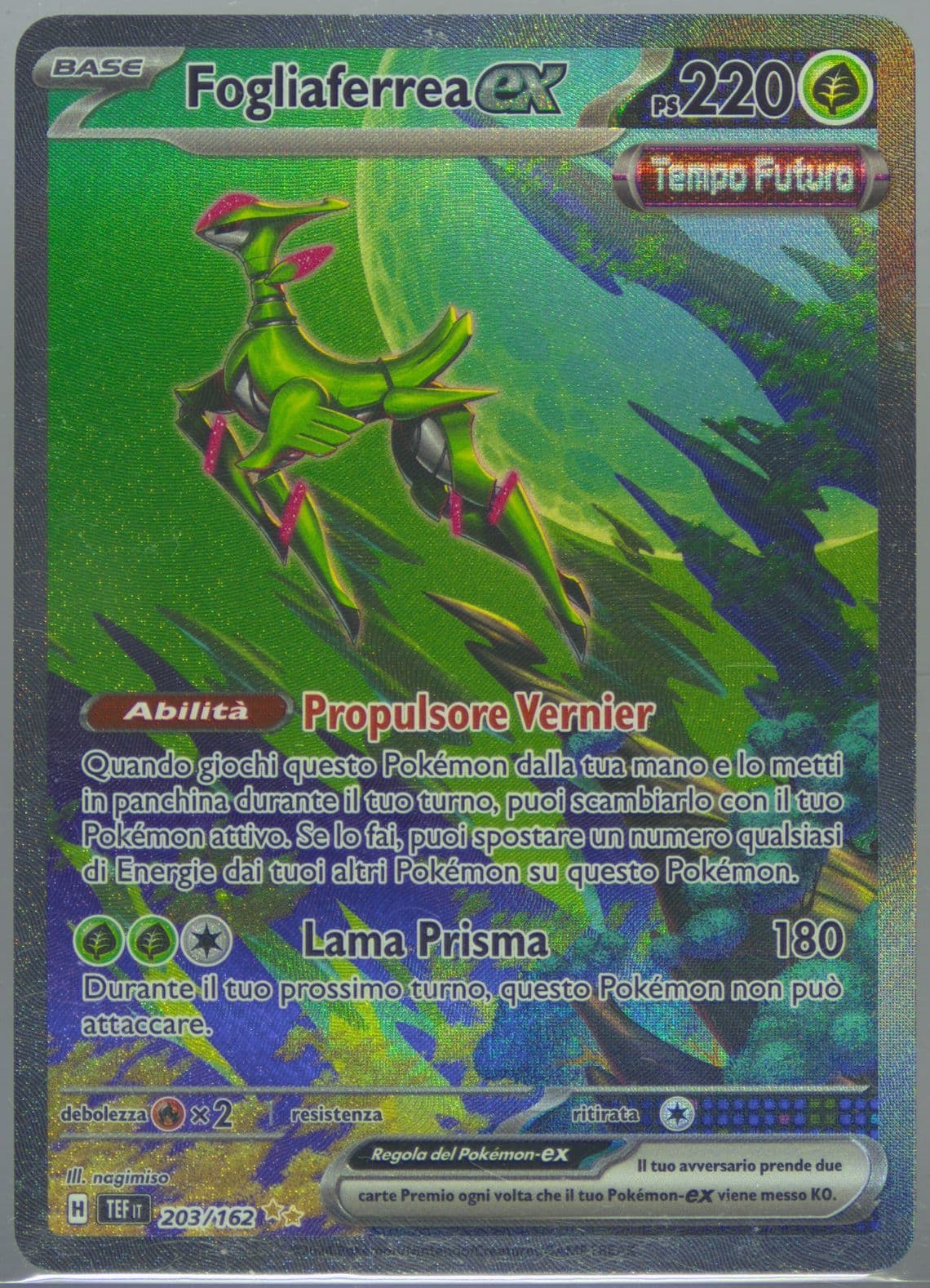 Iron Leaves EX Special Illustration Rare (203) 2024 Pokemon Italian Tef It-Temporal Forces