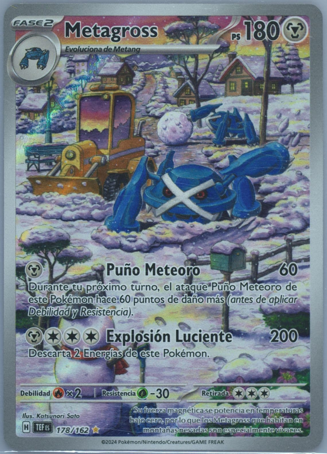 Metagross Illustration Rare (178) 2024 Pokemon Spanish Tef ES-Temporal Forces