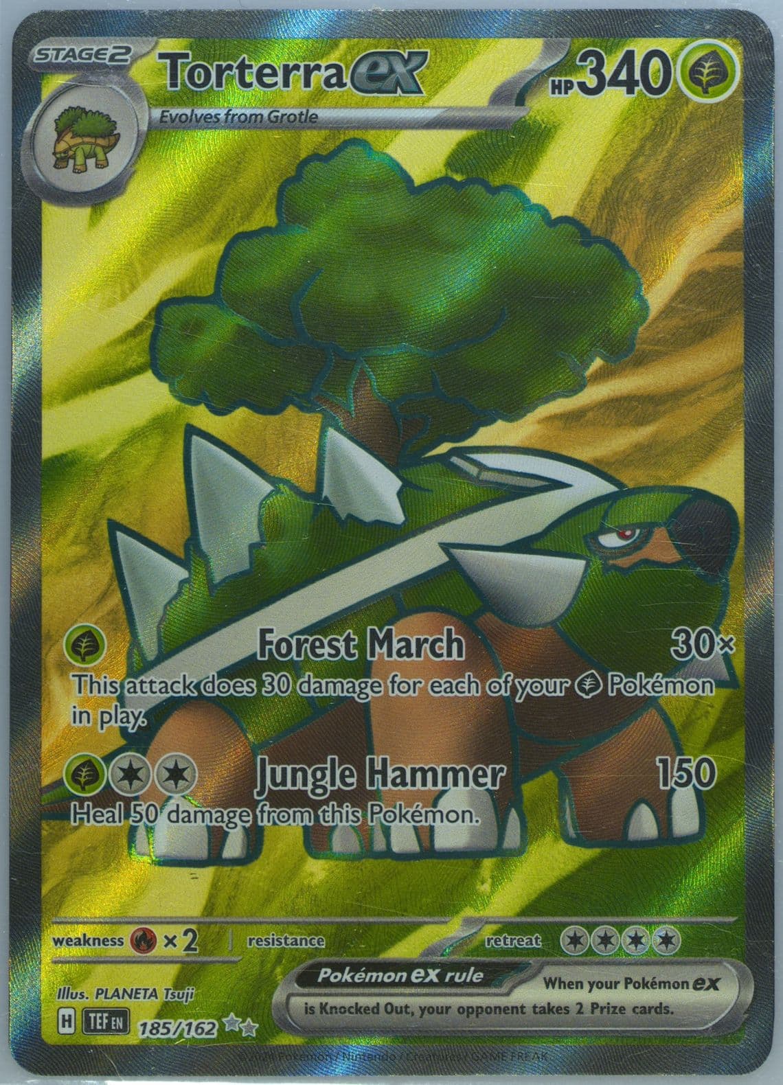 Torterra EX Ultra Rare (185) 2024 Pokemon Spanish Tef ES-Temporal Forces