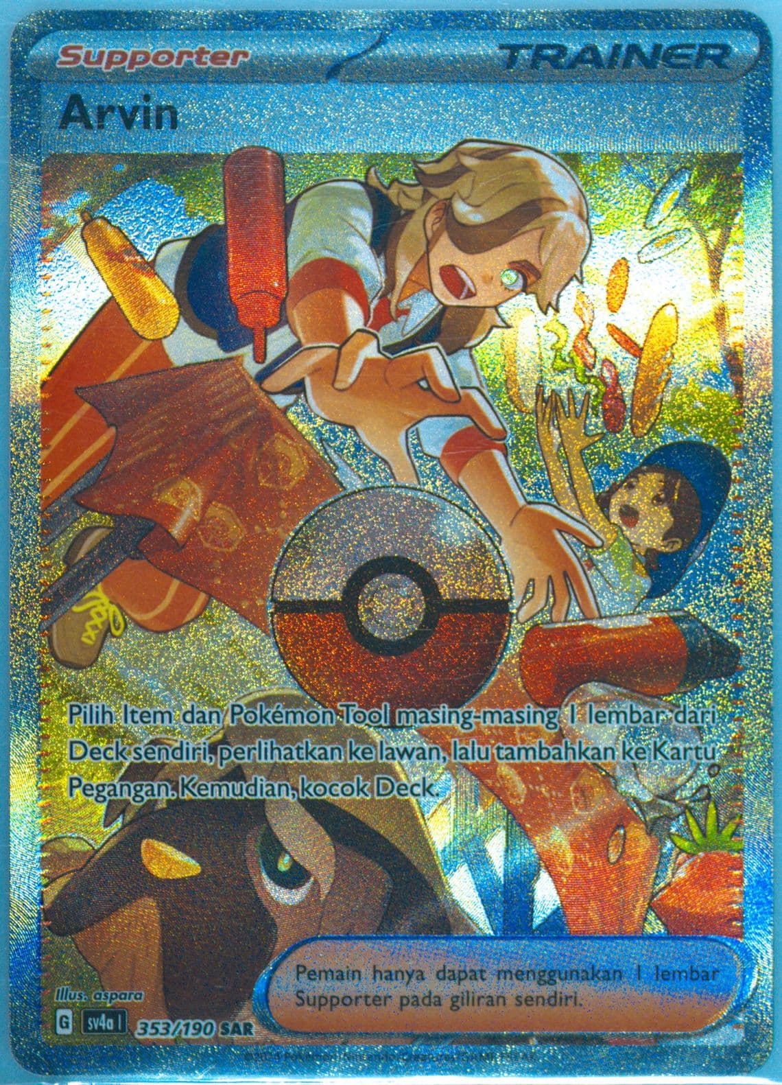 Arven Special Art Rare (353) 2024 Pokemon Indonesian Sv4a I-Shiny Treasure EX