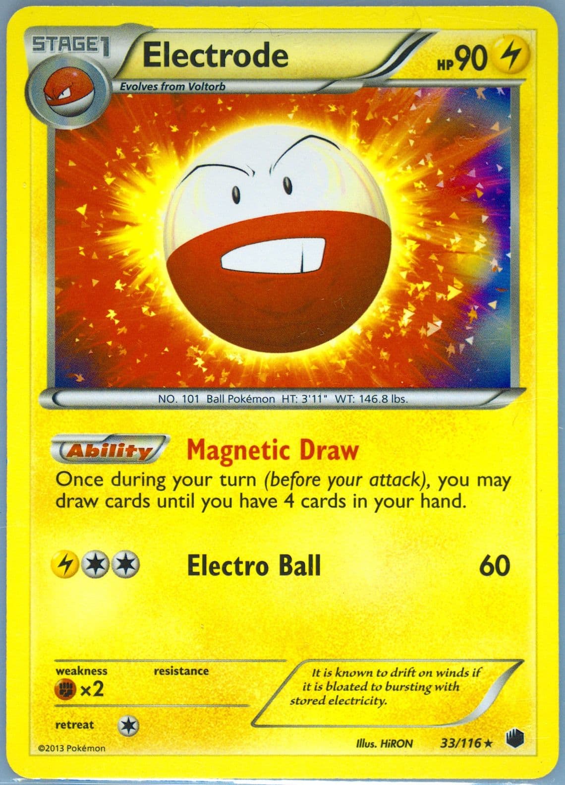 Electrode Theme Deck Exclusive (33) 2013 Pokemon Black & White Plasma Freeze