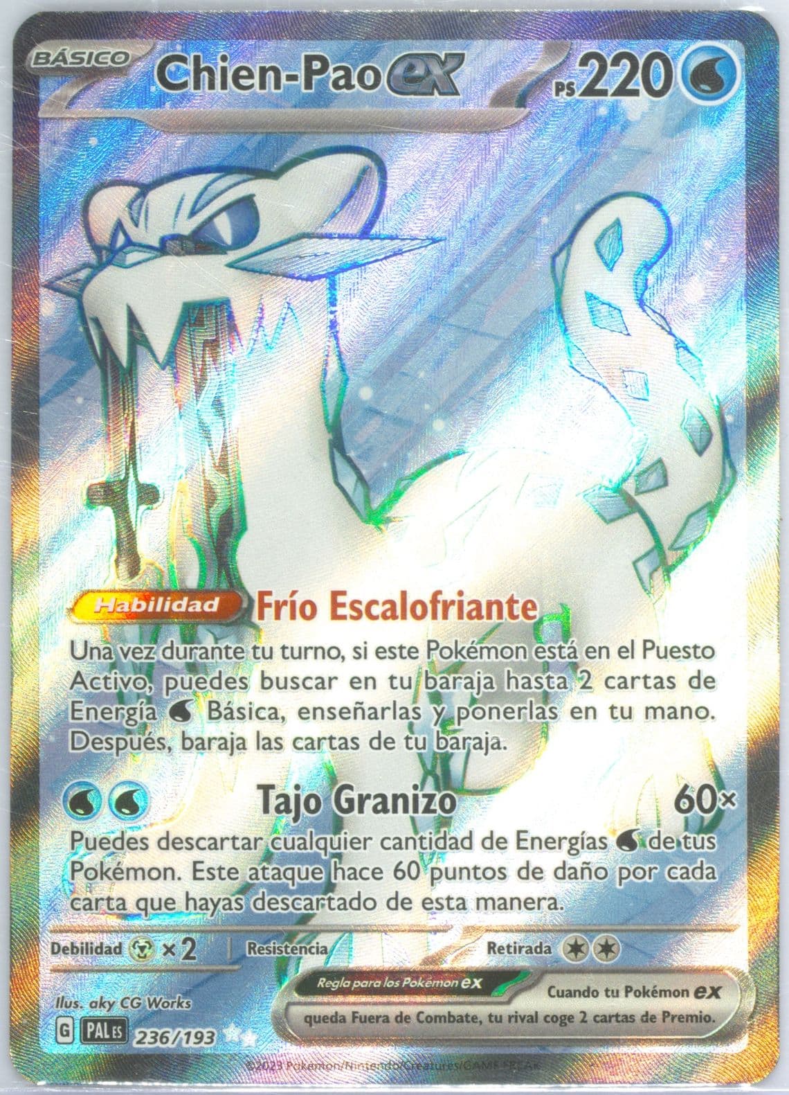Chien-Pao EX Ultra Rare (236) 2023 Pokemon Spanish Pal ES-Paldea Evolved
