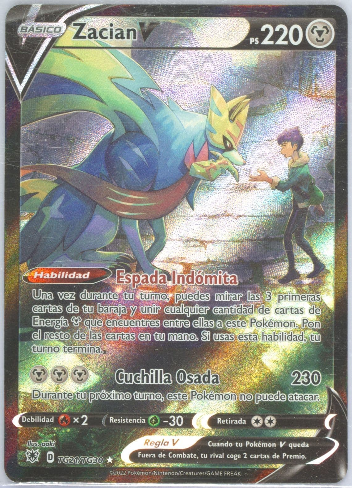 Full Art/Zacian V Spanish (TG21) 2022 Pokemon Sword & Shield Astral Radiance