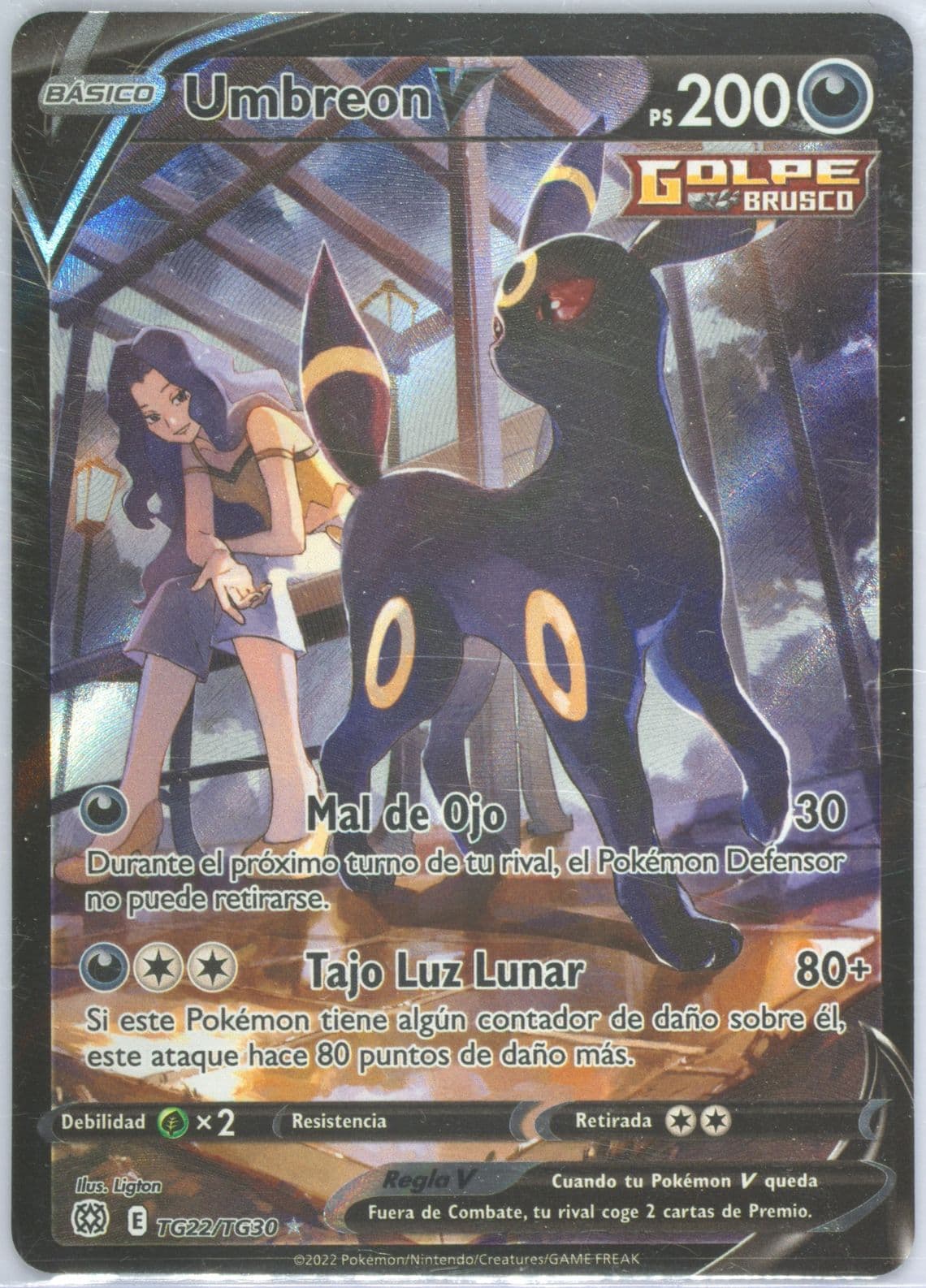 Full Art/Umbreon V Spanish (TG22) 2022 Pokemon Sword & Shield Brilliant Stars