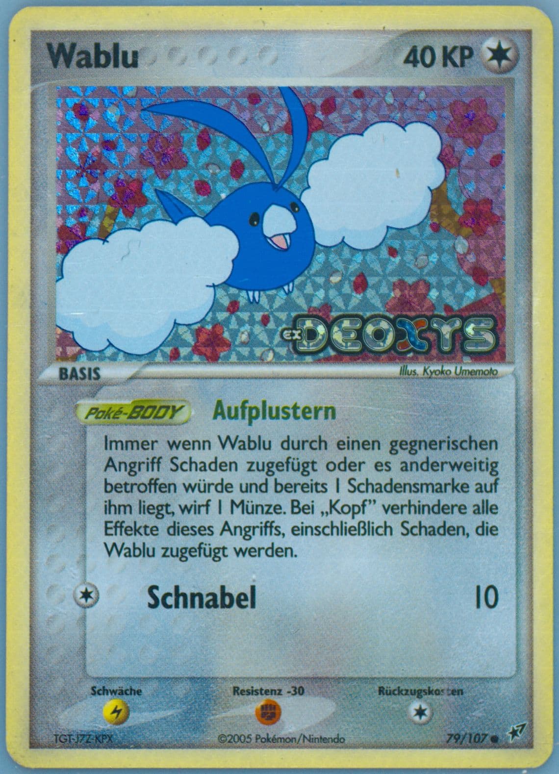 Wablu-Reverse Foil German (79) 2005 Pokemon EX Deoxys