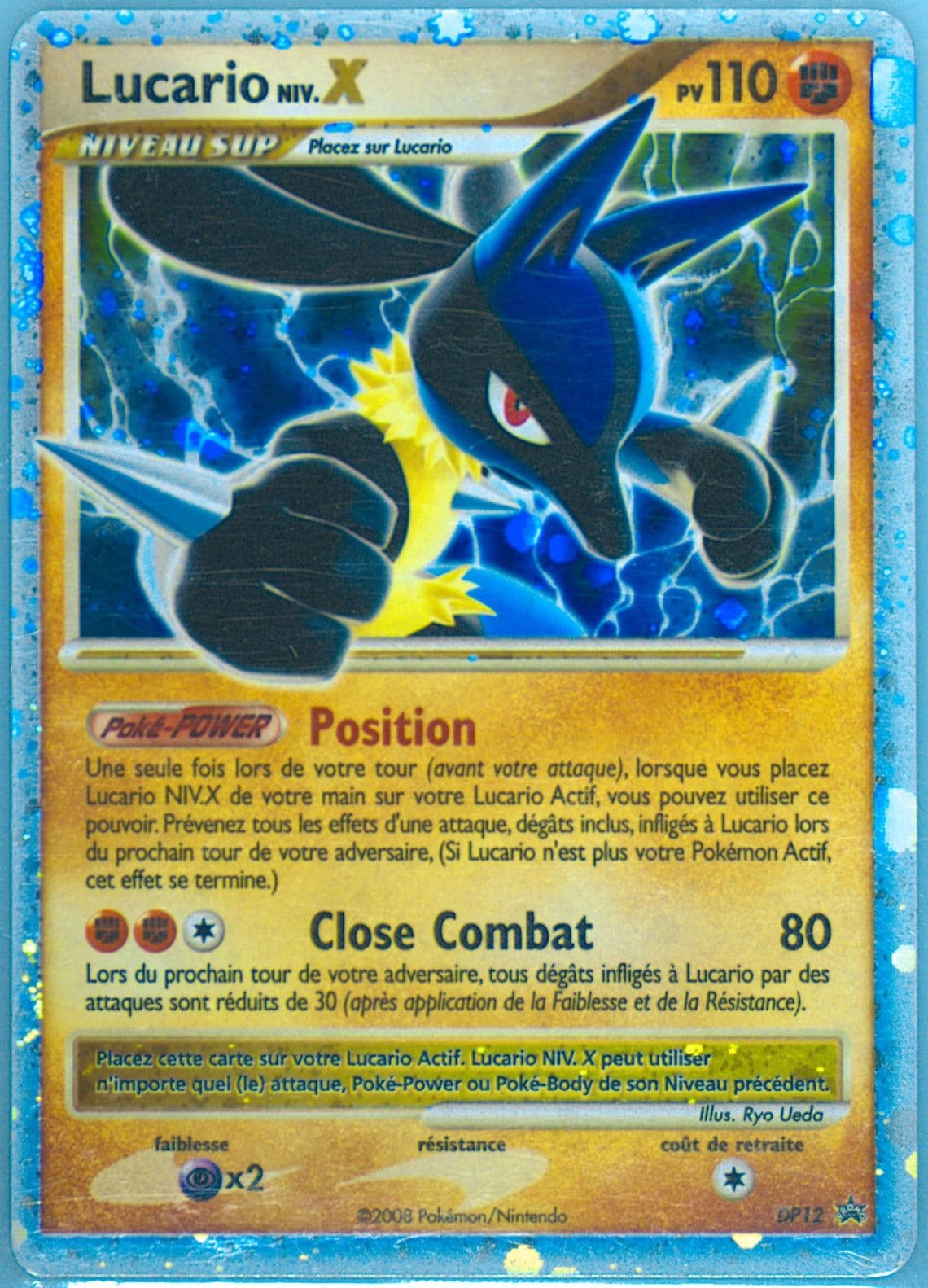 Lucario Niv.X-Holo French (DP12) 2008 Pokemon Diamond & Pearl Black Star Promo