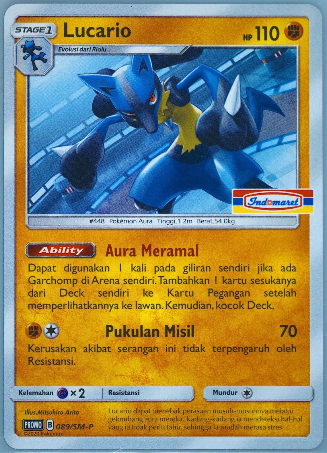 Lucario Indomaret Booster Pack (089) 2020 Pokemon Indonesian SM Promo