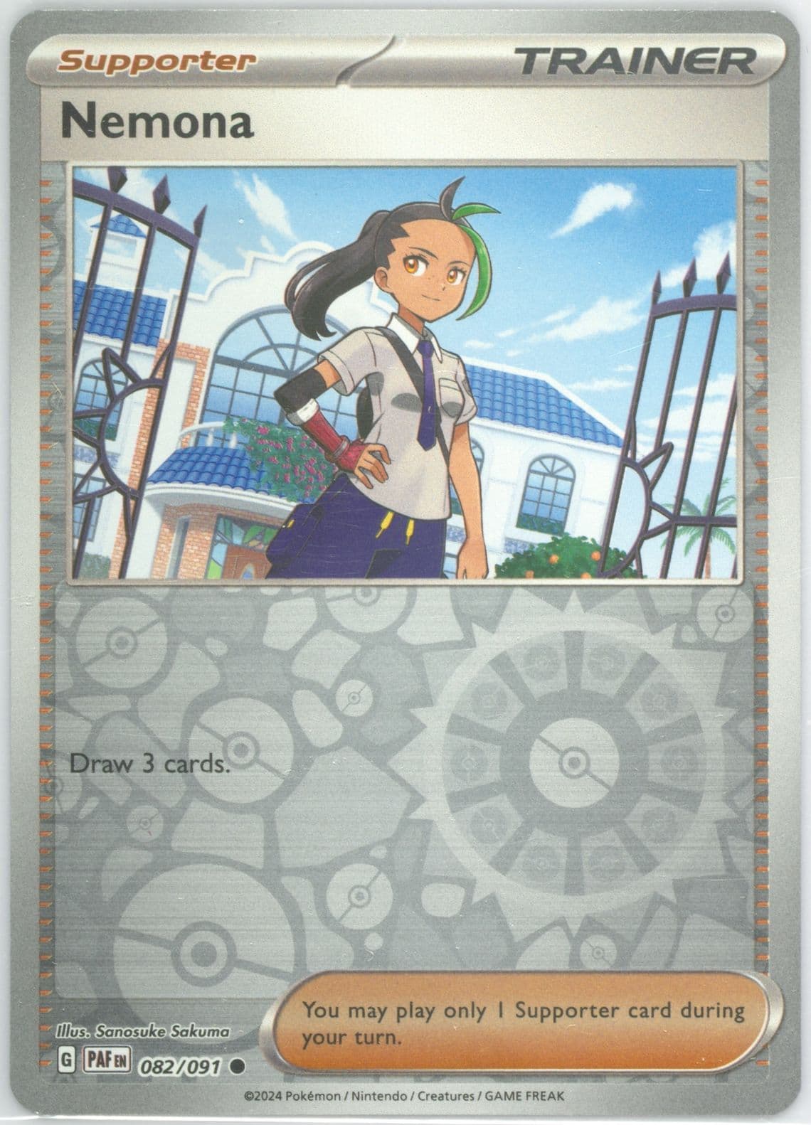 Nemona Reverse Holo (082) 2024 Pokemon Paf EN-Paldean Fates