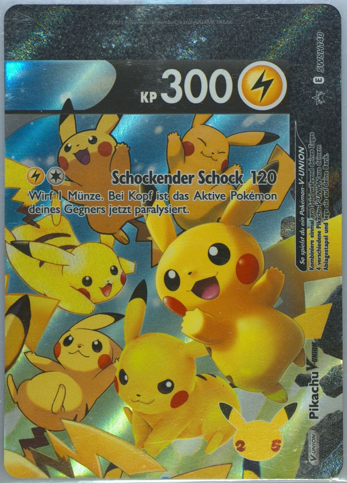 Pikachu V-Union Celebrations Collection-German (140) 2021 Pokemon Swsh Black Star Promo