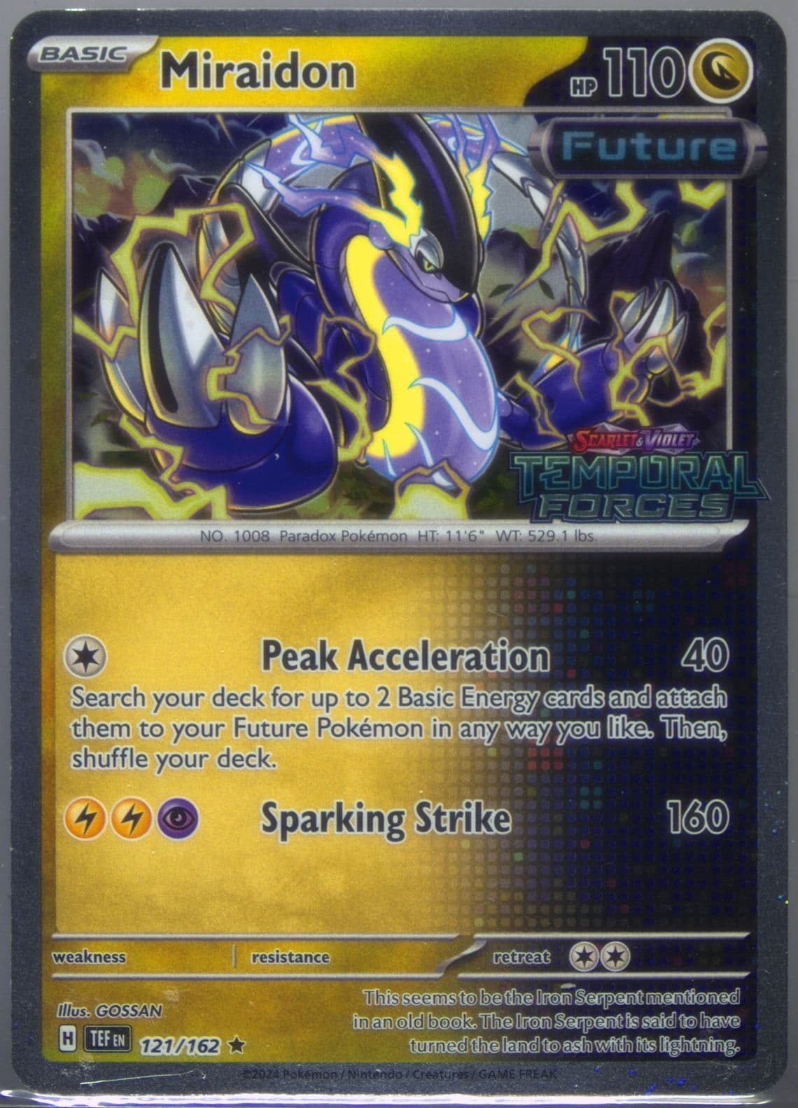 Miraidon Europe/USA Exclusive (121) 2024 Pokemon Tef EN-Temporal Forces