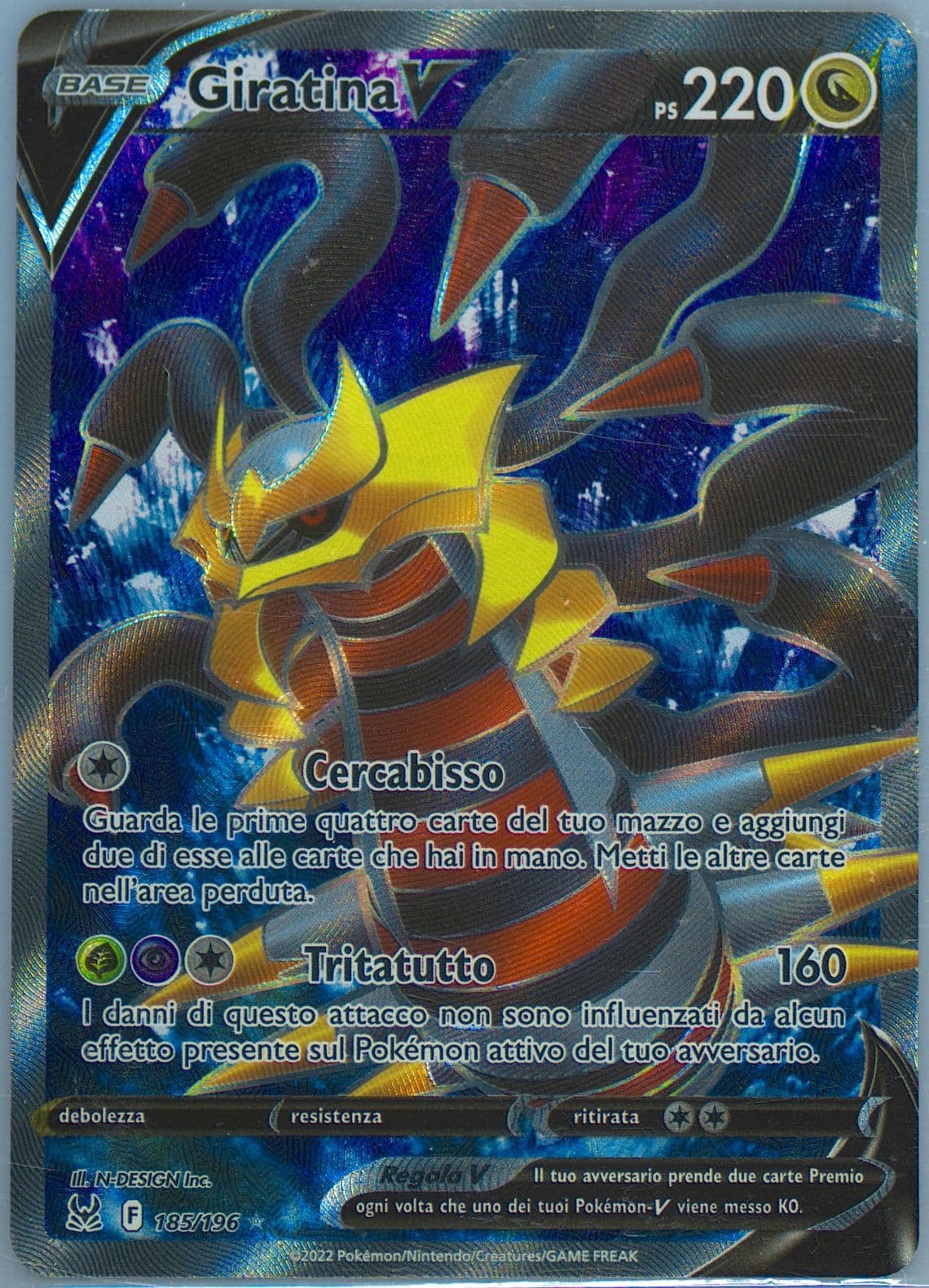 Full Art/Giratina V Italian (185) 2022 Pokemon Sword & Shield Lost Origin