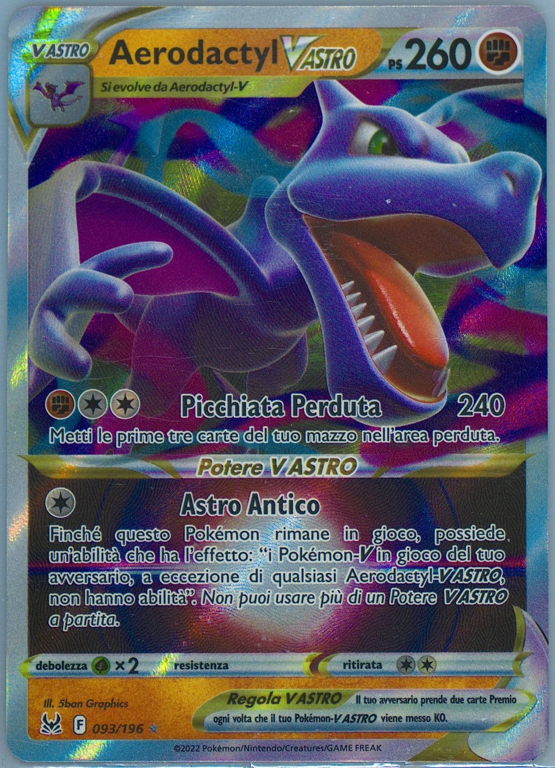 Aerodactyl Vstar Italian (093) 2022 Pokemon Sword & Shield Lost Origin
