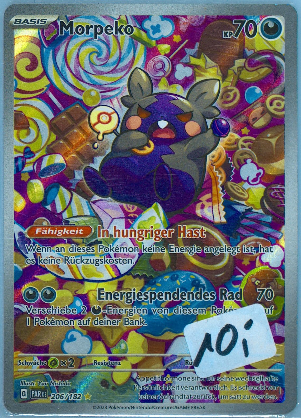 Morpeko Illustration Rare (206) 2023 Pokemon German Par de-Paradox Rift