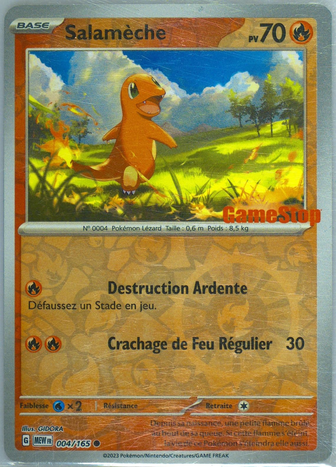 Charmander Gamestop Exclusive (004) 2023 Pokemon French Mew FR-151