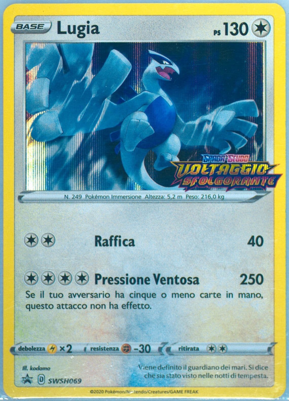 Lugia-Holo Prerelease-Italian (069) 2020 Pokemon Swsh Black Star Promo
