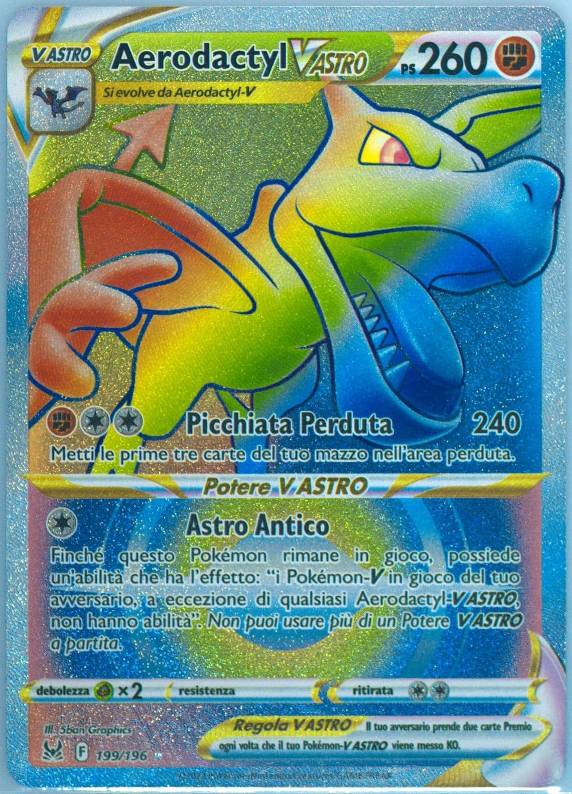 Aerodactyl Vstar Italian-Secret (199) 2022 Pokemon Sword & Shield Lost Origin