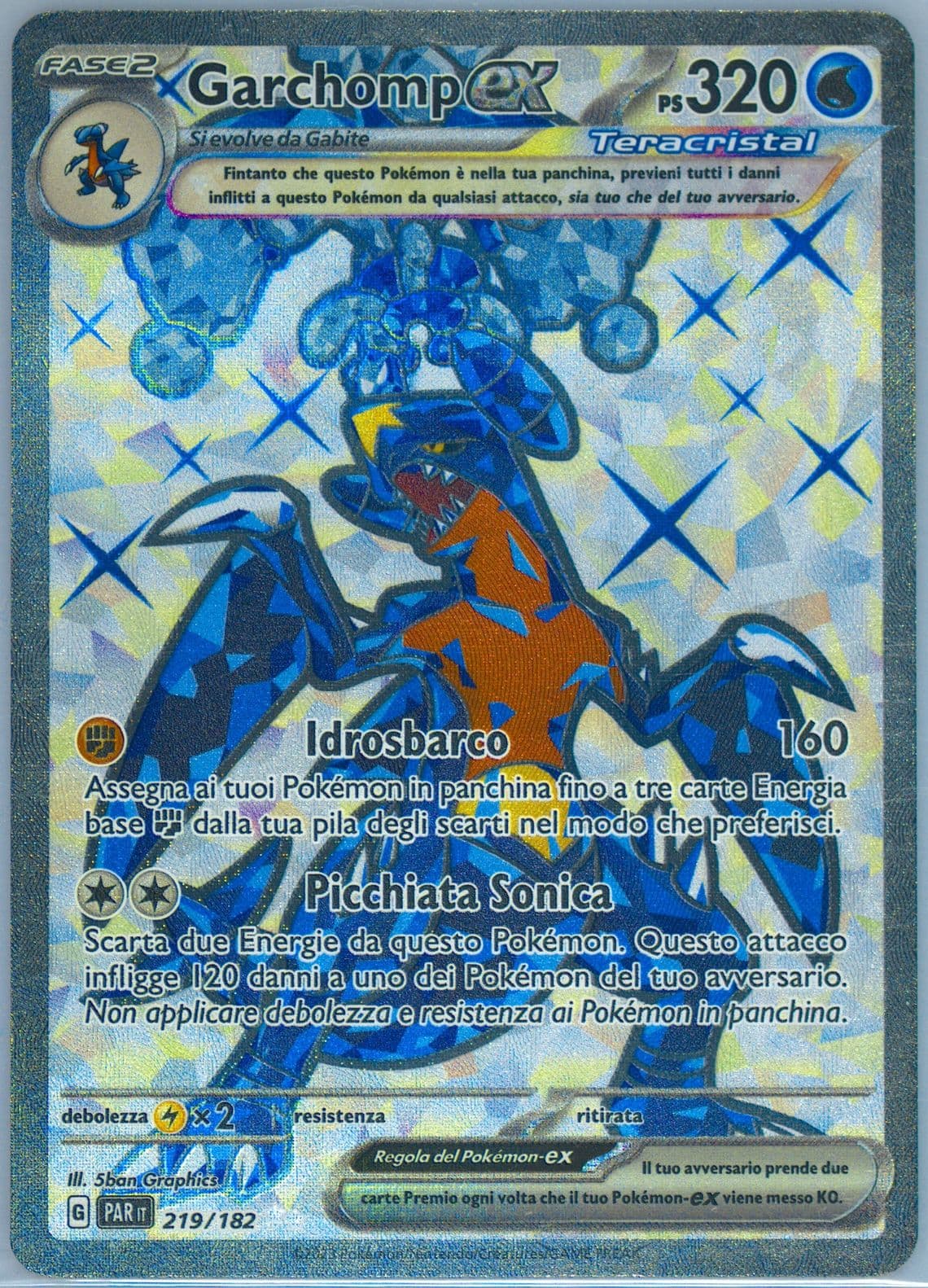 Garchomp EX Ultra Rare (219) 2023 Pokemon Italian Par It-Paradox Rift