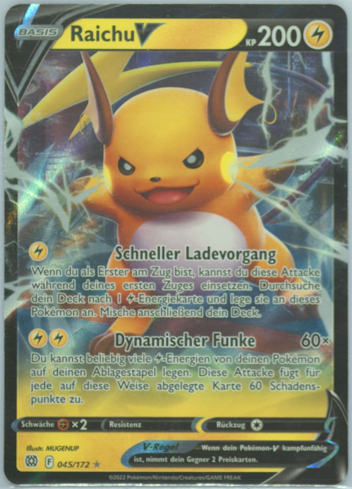Full Art/Raichu V German (045) 2022 Pokemon Sword & Shield Brilliant Stars