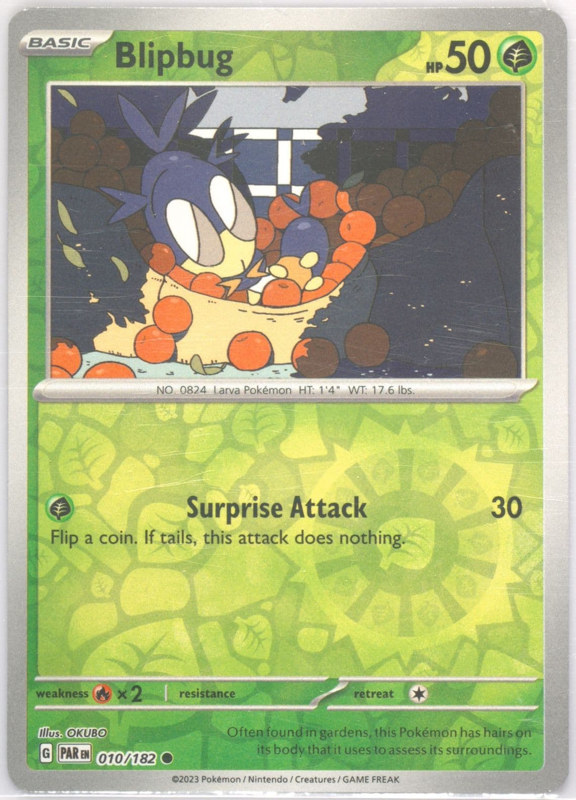 Blipbug Reverse Holo (010) 2023 Pokemon Par EN-Paradox Rift