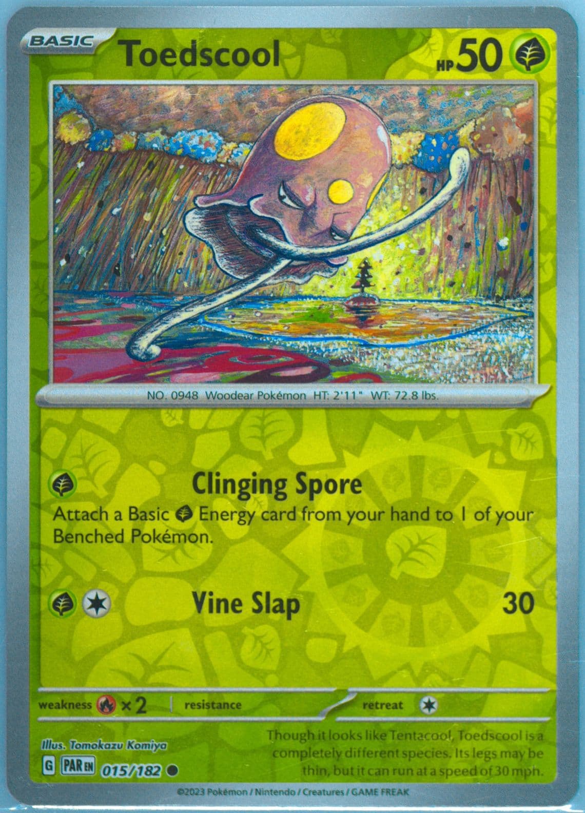 Toedscool Reverse Holo (015) 2023 Pokemon Par EN-Paradox Rift