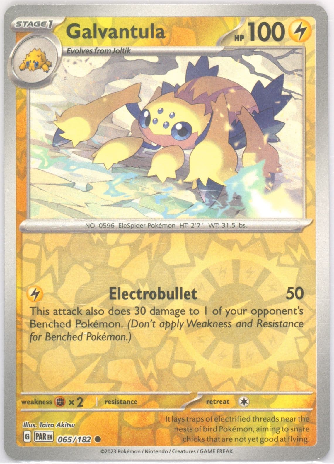 Galvantula Reverse Holo (065) 2023 Pokemon Par EN-Paradox Rift