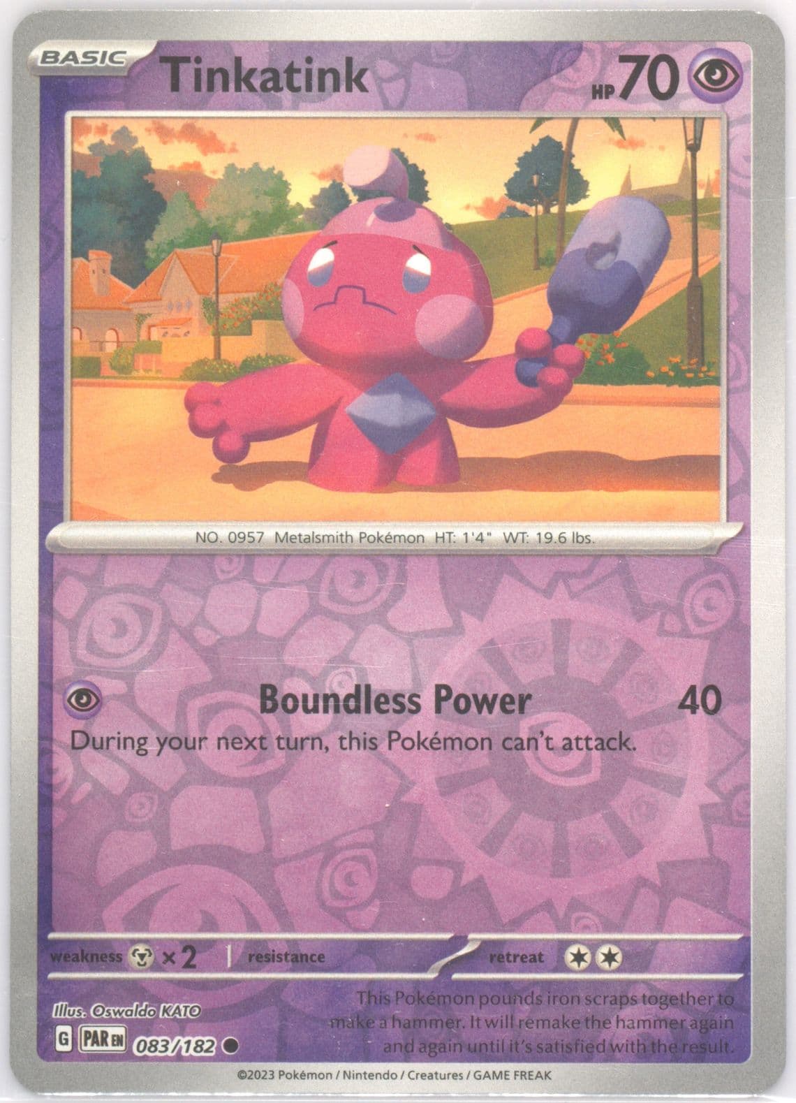 Tinkatink Reverse Holo (083) 2023 Pokemon Par EN-Paradox Rift