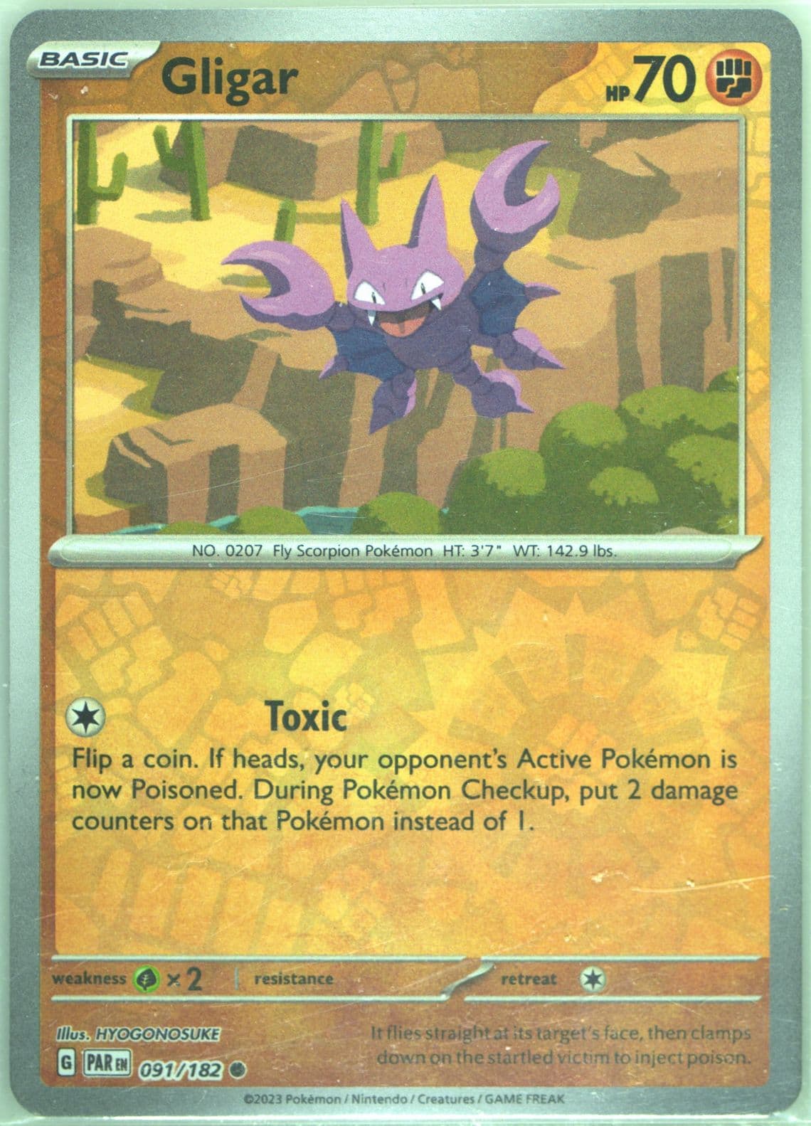 Gligar Reverse Holo (091) 2023 Pokemon Par EN-Paradox Rift