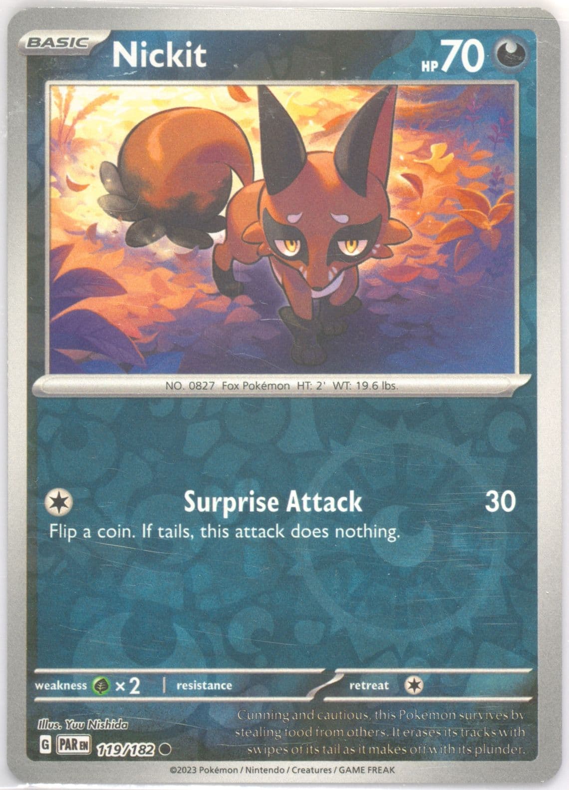 Nickit Reverse Holo (119) 2023 Pokemon Par EN-Paradox Rift