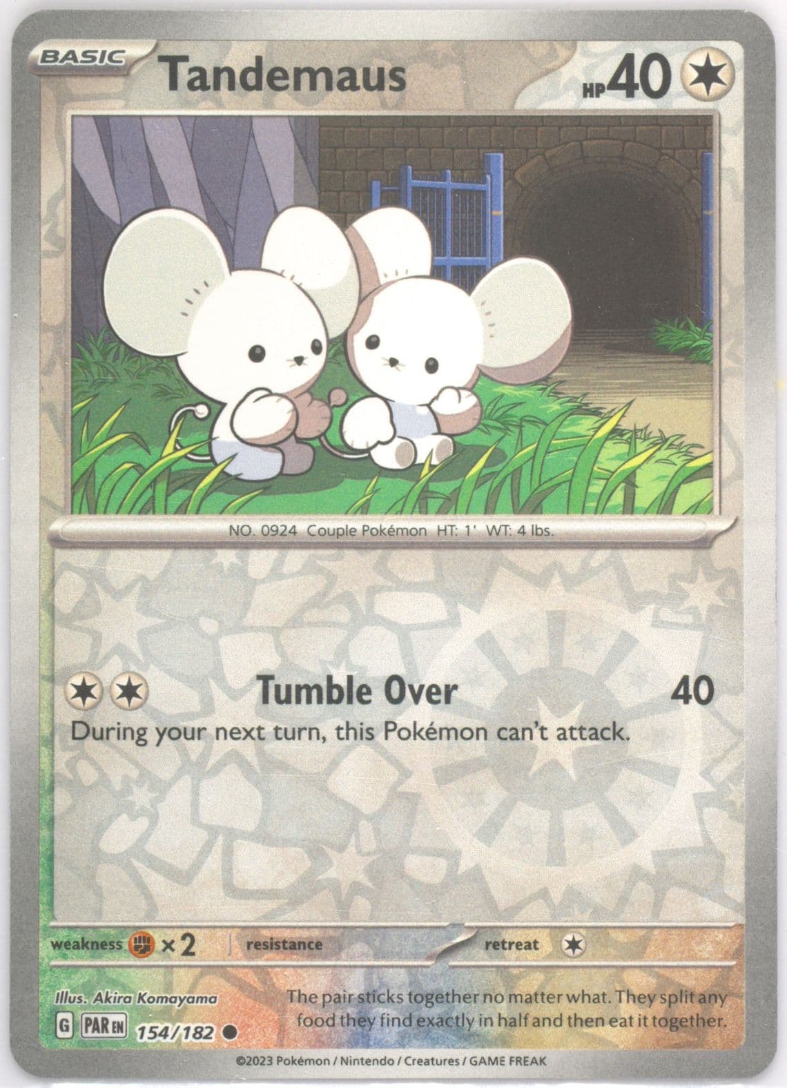 Tandemaus Reverse Holo (154) 2023 Pokemon Par EN-Paradox Rift