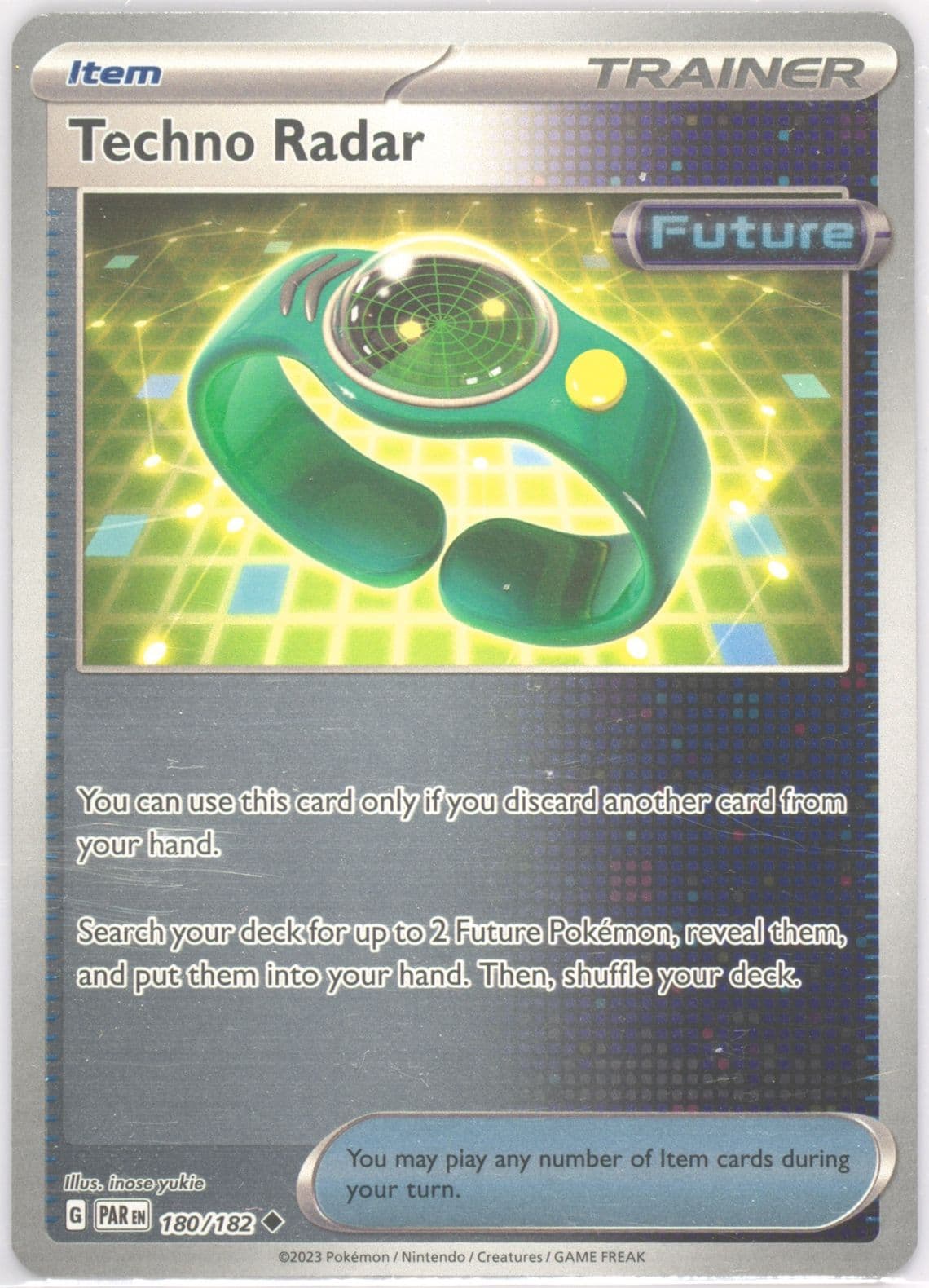 Techno Radar Reverse Holo (180) 2023 Pokemon Par EN-Paradox Rift