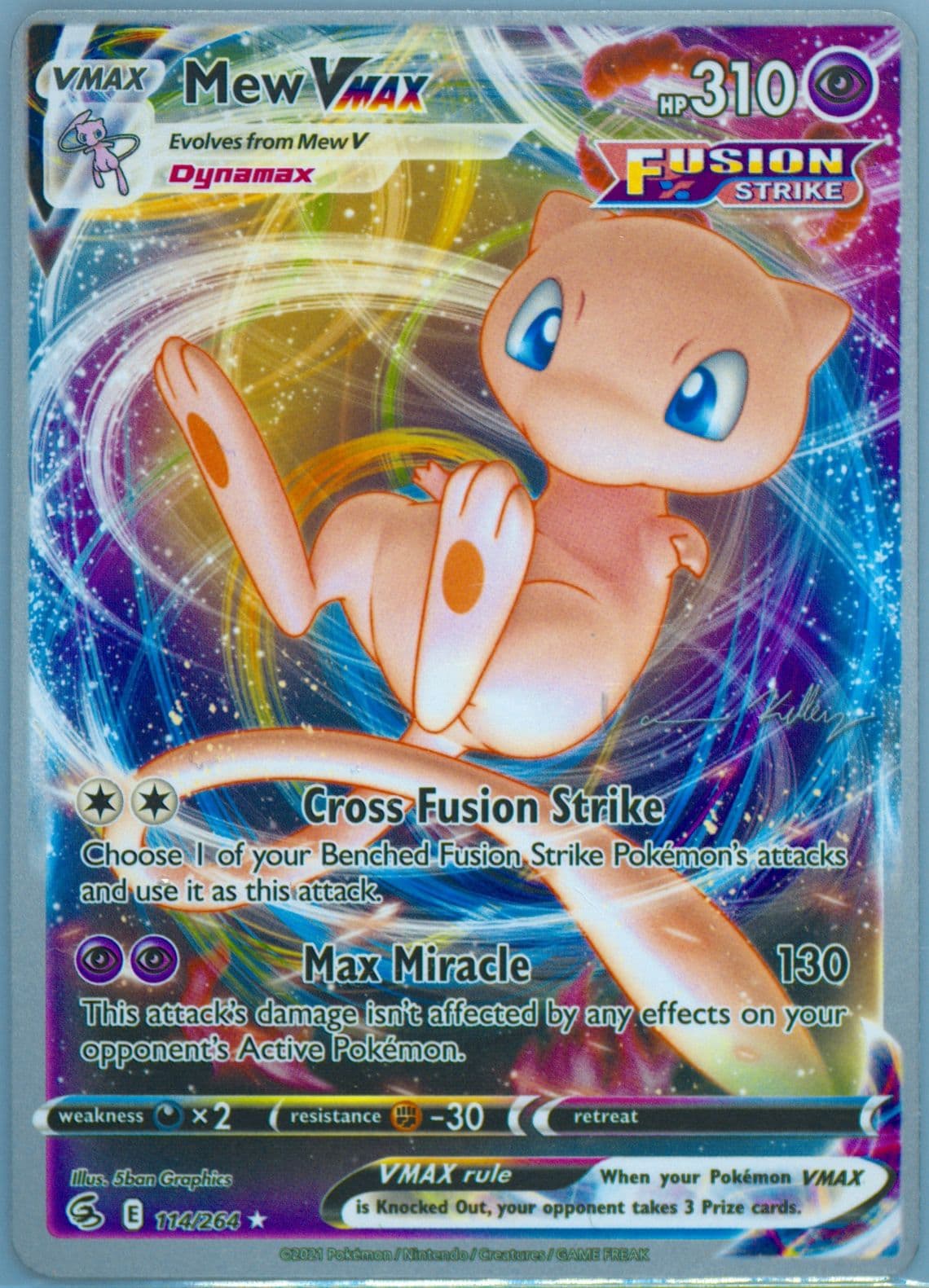 Mew Vmax (114) 2024 Pokemon 2023 World Championships Deck: Mew's Revenge